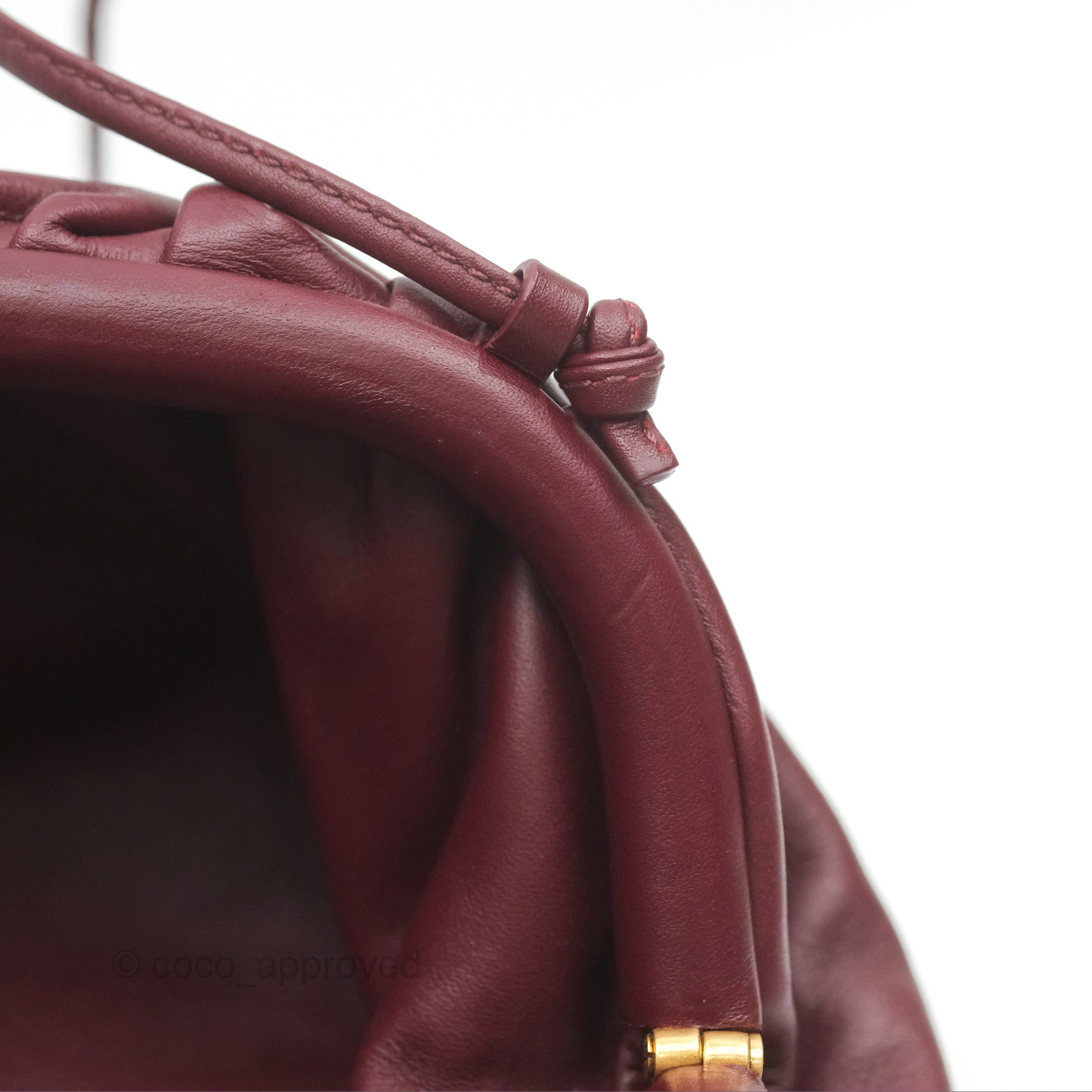 Bottega Veneta The Mini Pouch in Bordeaux Butter Calfskin Leather - Luxury Crossbody Bag for Women, Perfect for Evening Parties & Date Nights
