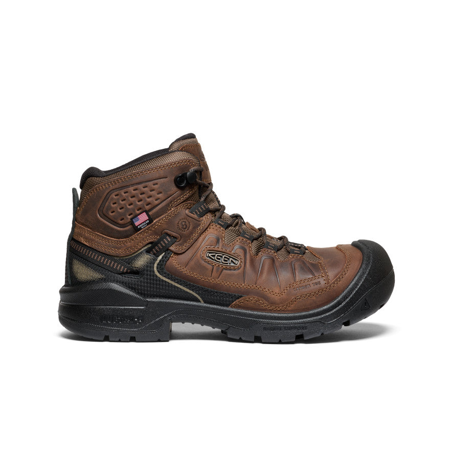 Men's Targhee IV Waterproof Work Boots with Carbon Toe - Dark Earth/Black | Durable Safety Shoes for Construction, Hiking & Outdoor Work