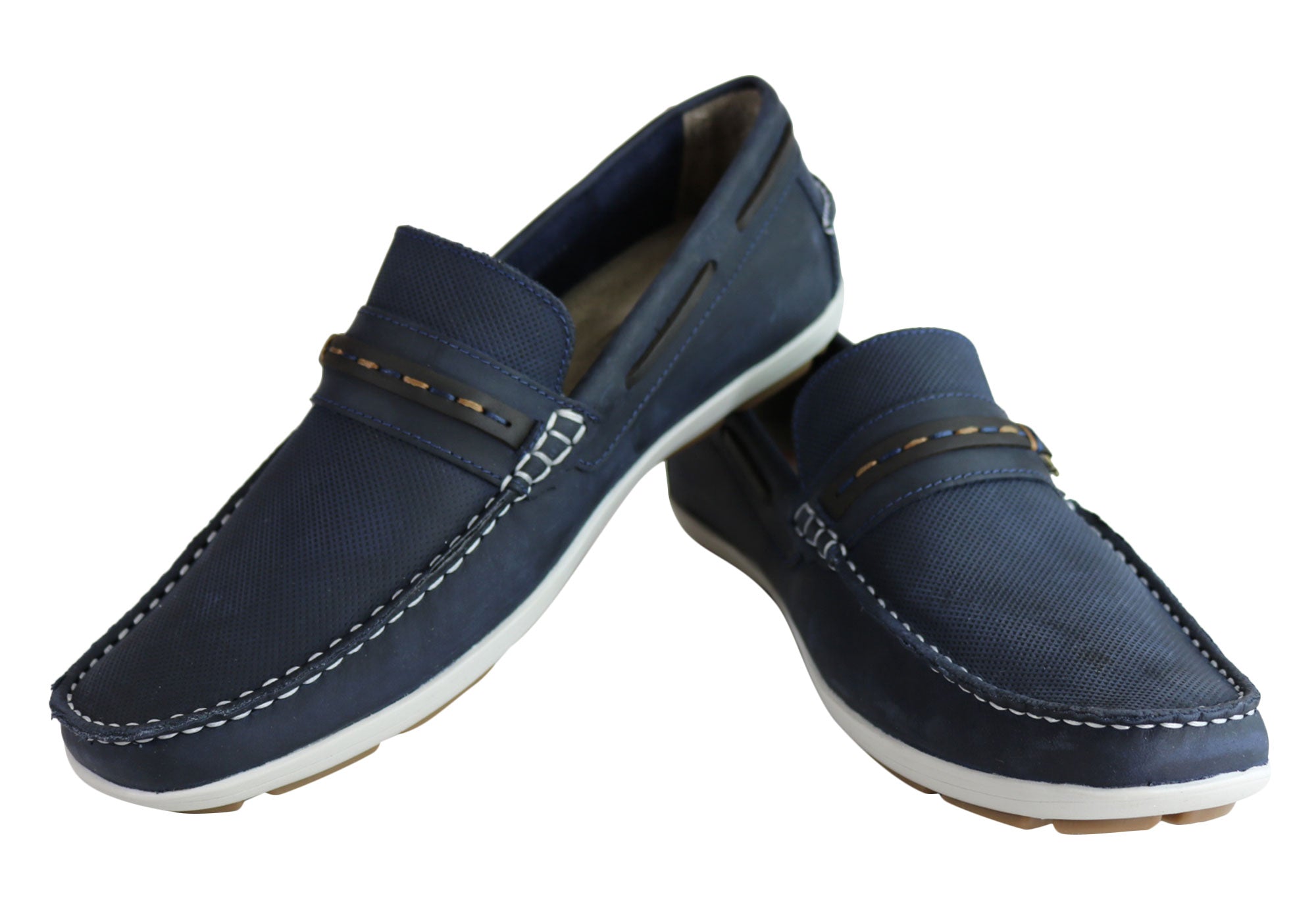 Ferricelli Jarrod Men's Genuine Leather Loafers with Cushioned Comfort - Handcrafted in Brazil - Perfect for Business Casual & Office Wear