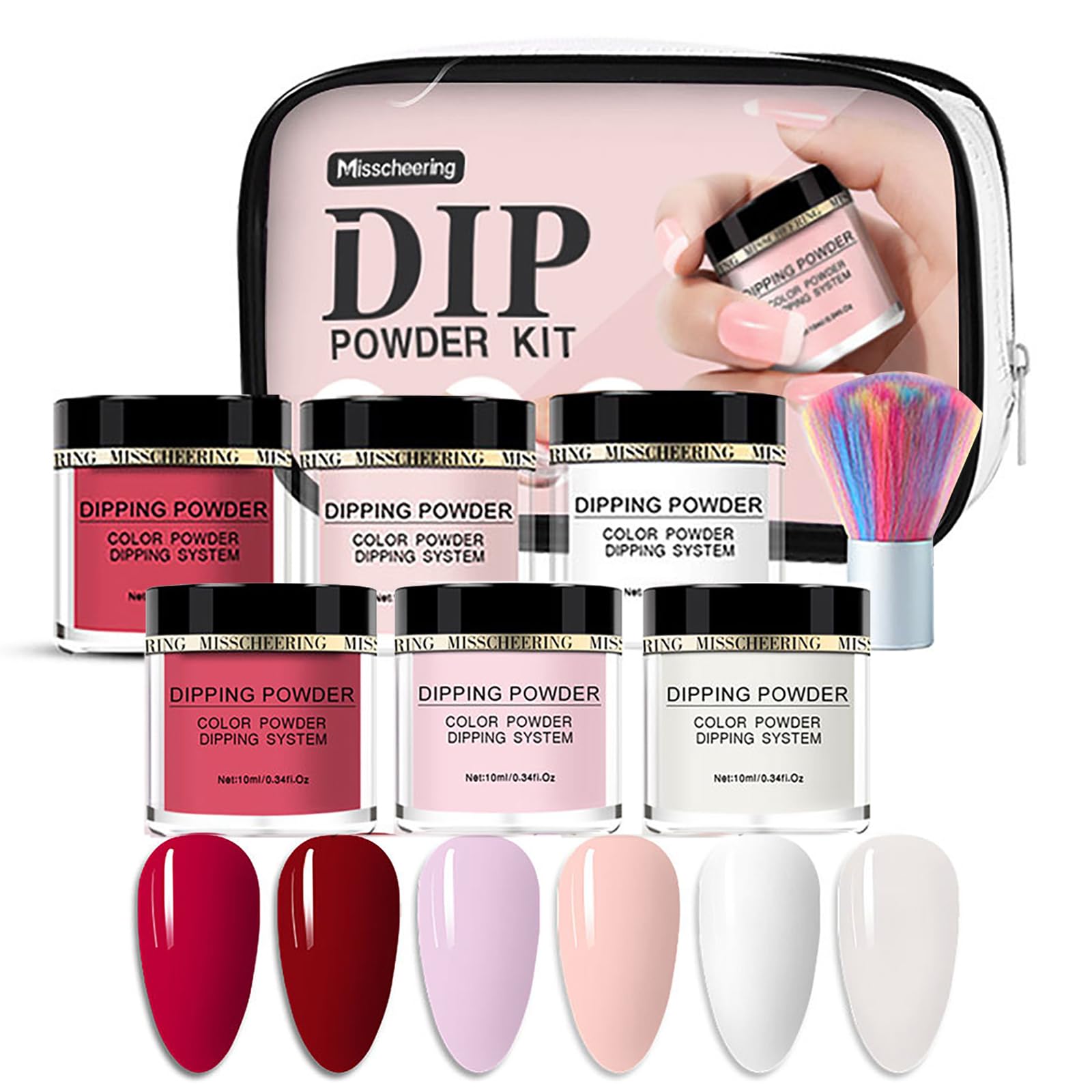 **MKNZOME Glitter Dip Powder Nails Kit - 6 Chrome Colors for DIY Gel Manicure & Nail Art - Professional Salon & Home Manicure Set - Easy Nail Design for Special Occasions, Date Nights & Gifts | Perfect for Weddings, Parties, Holidays, Everyday Wear & Nail Salon Business**    *(Use Scenarios: Ideal for weddings, parties, holidays, date nights, gifts, everyday glam looks, and professional nail salon services.)*