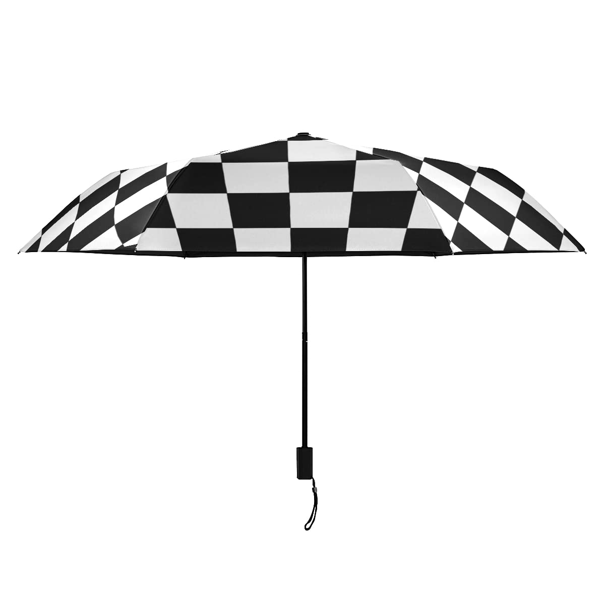 Colorful Grid Windproof Travel Umbrella - Compact Folding Waterproof Portable Umbrella for Men & Women - Perfect for Outdoor Activities, Commuting, and Travel Accessories