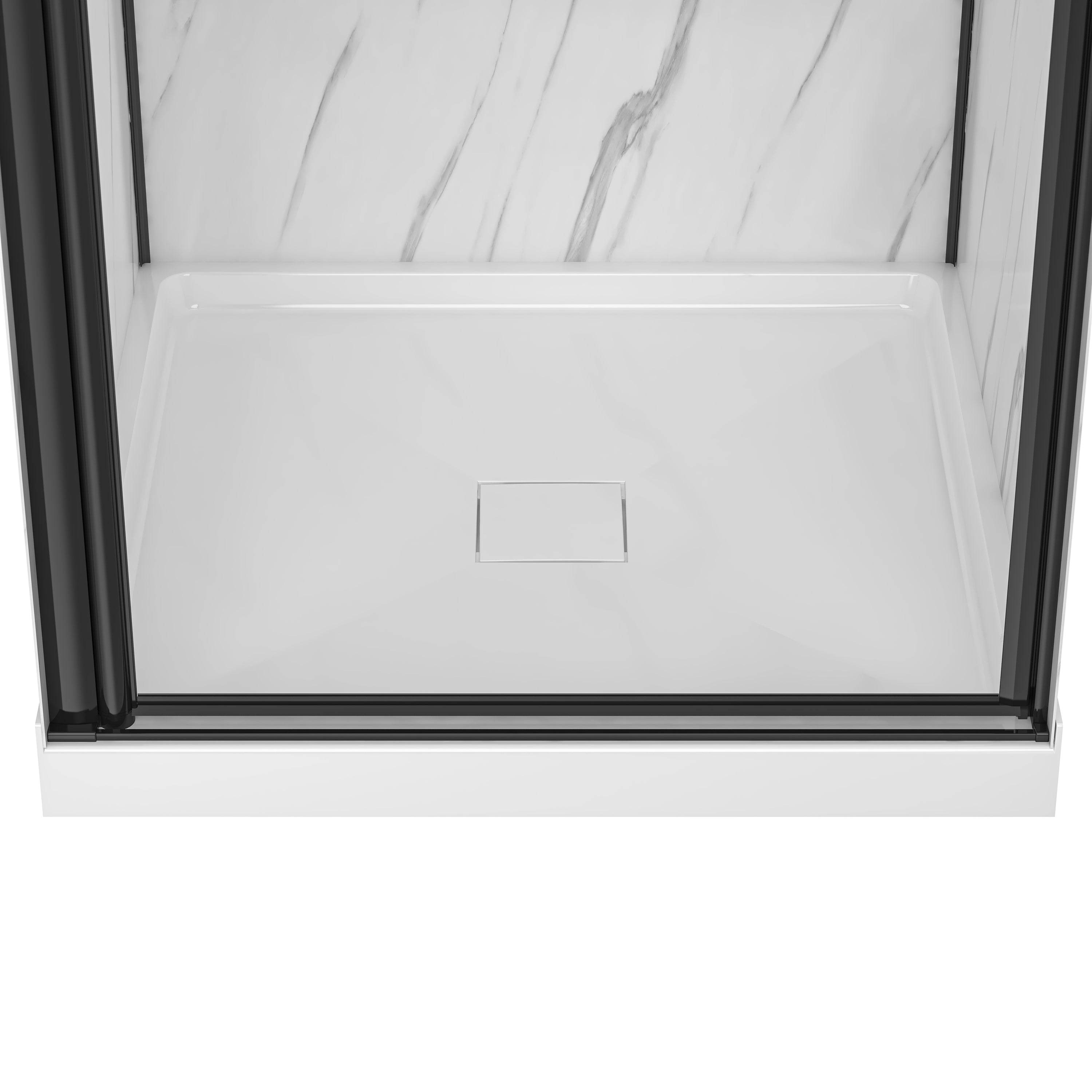 York 36x36x79 Inch Alcove Black Shower Kit - Heavy Duty Bathroom Shower Enclosure for Modern Homes & Apartments