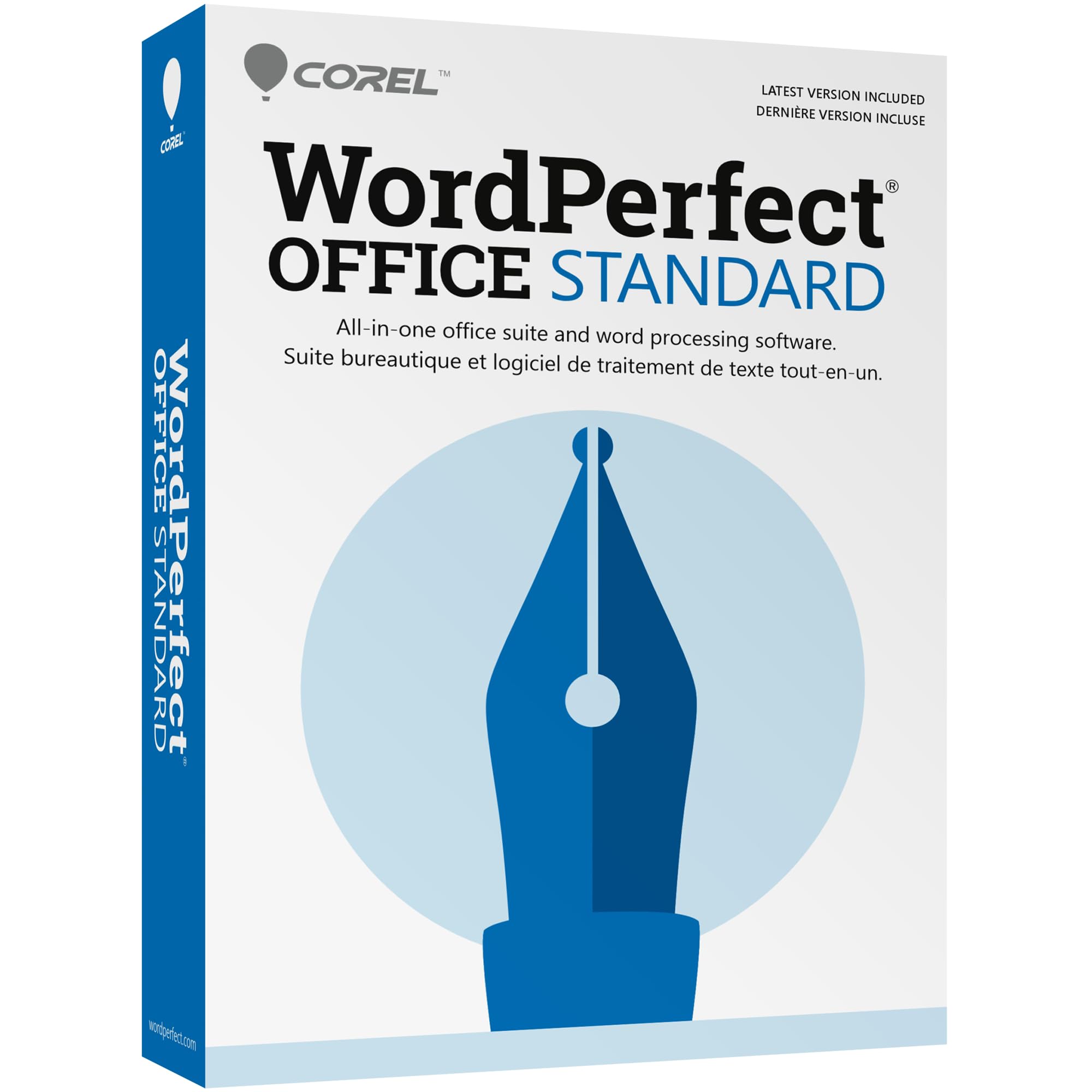 Corel WordPerfect Office Standard 2021 - Professional Word Processor, Spreadsheet & Presentation Software Suite [PC Download/Key Card] for Business, Education & Home Office Use