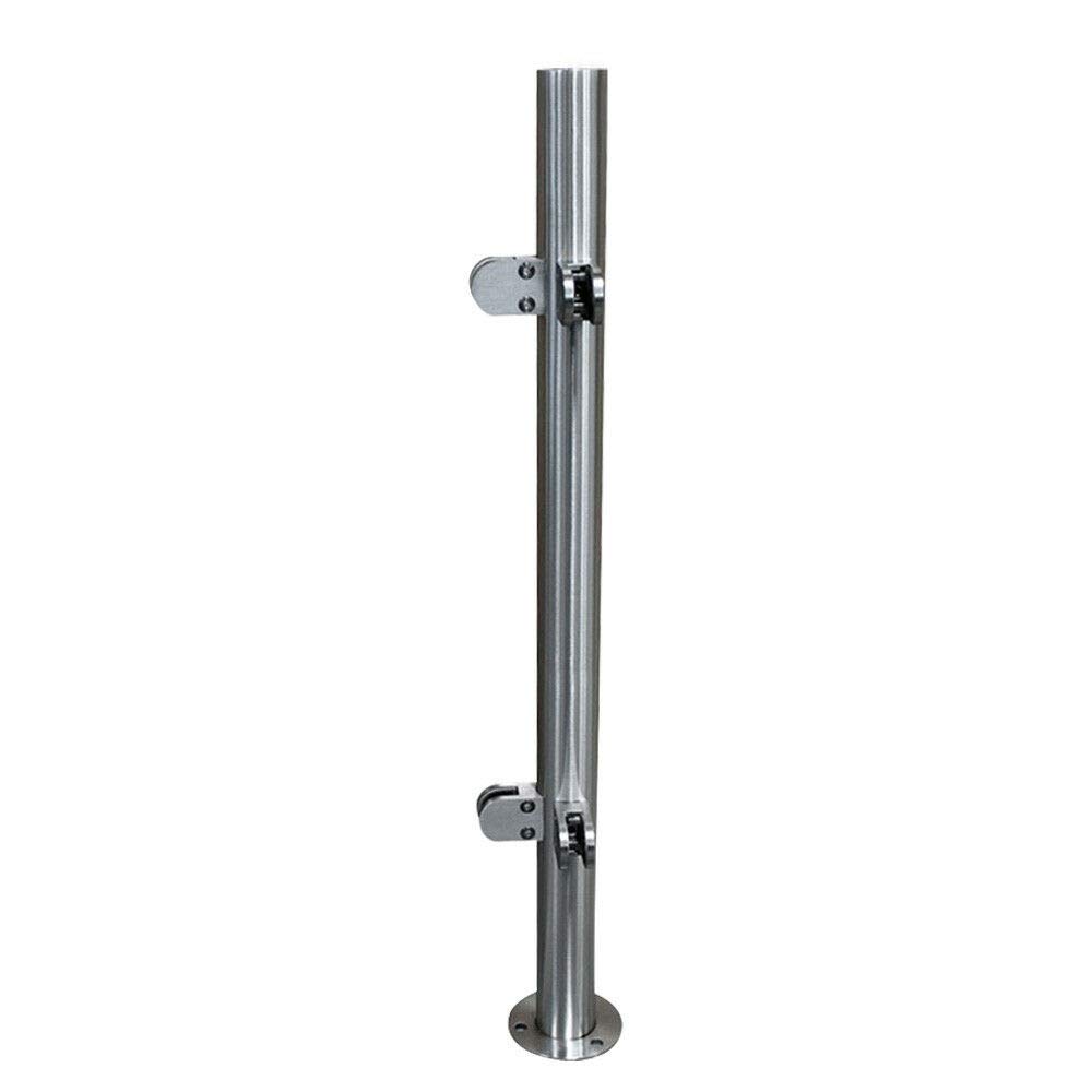 Stainless Steel Railing Post - 43 Inch Balustrade Handrail for Fence, Balcony & Garden | Durable Mid Post for Outdoor Glazing & Safety Barrier | Perfect for Home, Deck & Staircase Protection