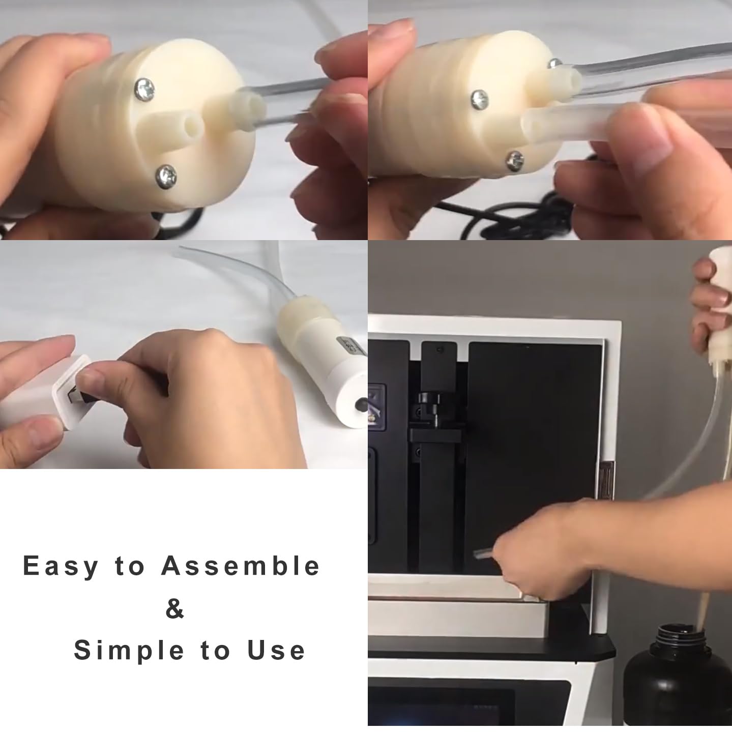 High-Performance 3D Printer Resin Pump - Fast & Easy Resin Transfer from Tank to Bottle - Compatible with LCD/DLP/SLA Printers (5V 2A USB Power) - Perfect for Resin Recycling & Clean Workspace Maintenance