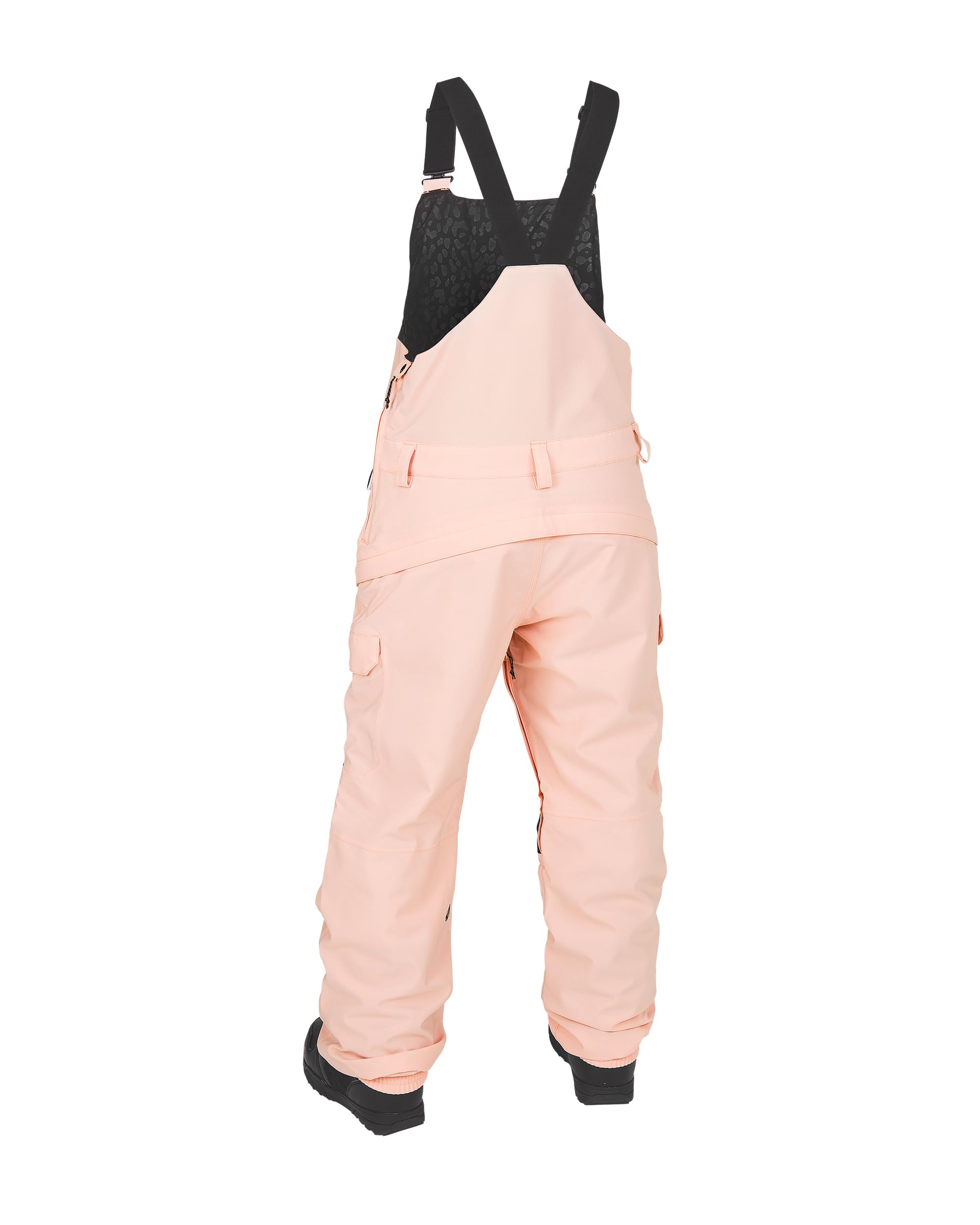Volcom Women's Creston 3D Stretch Relaxed Fit Snowboard Bib Overalls - Waterproof Insulated Winter Pants for Skiing & Snowboarding (Coral Haze)