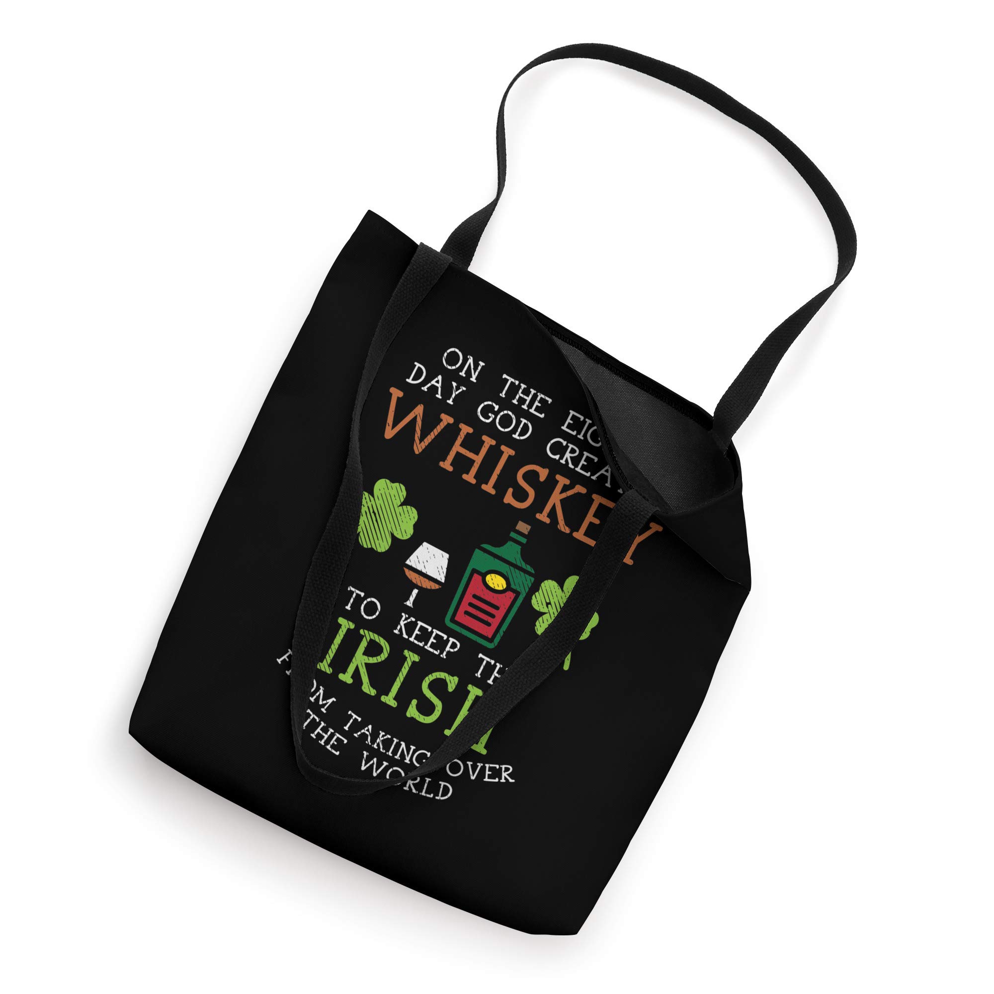 Funny Irish Whiskey Lover Tote Bag - Perfect for St. Patrick's Day Celebrations & Pub Crawls | God Created Whiskey Design