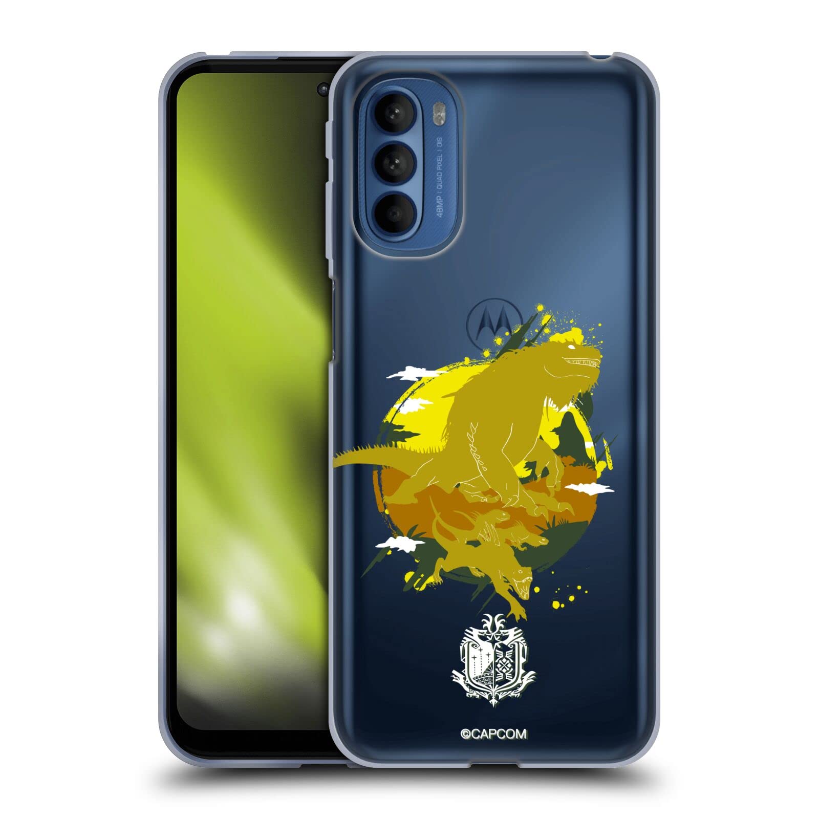 Monster Hunter World Great Jagras Silhouettes Soft Gel Case for Motorola Moto G41 - Durable Protection for Gaming Enthusiasts