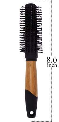 Professional Round Hair Brush for Blow Drying & Styling - Boar Bristle Hair Brush for Women & Men - Smooth & Shine Hair Brush with 4 Sectioning Clips - Perfect for Salon, Home & Travel Use