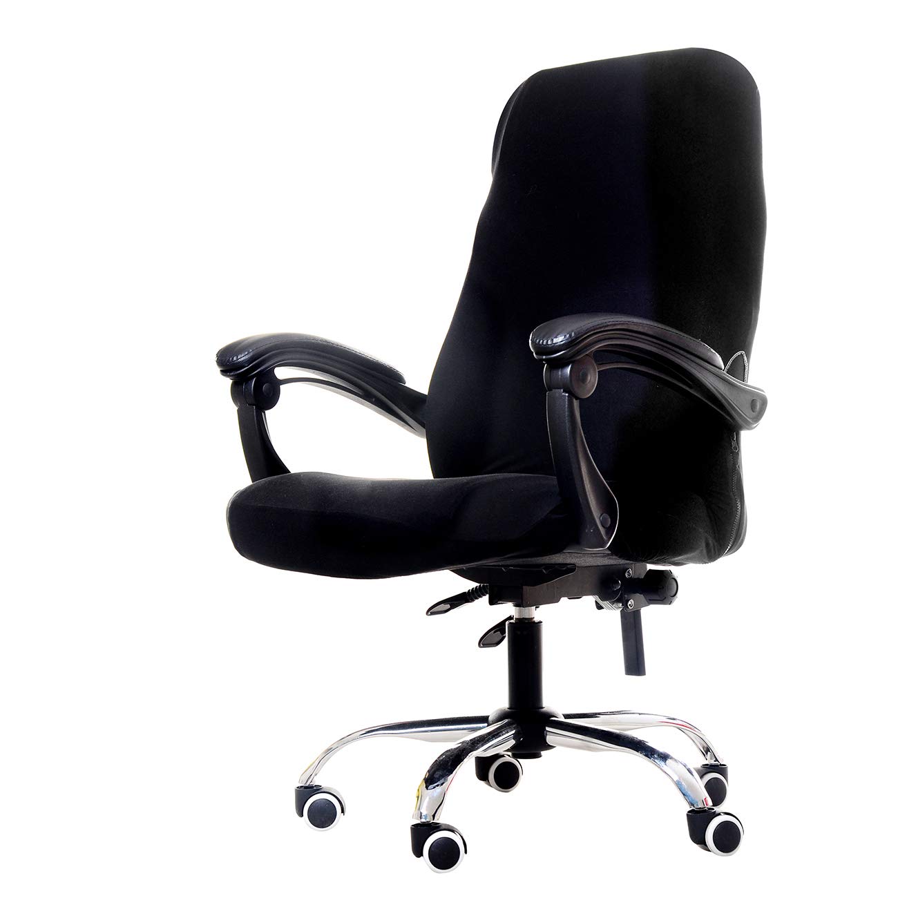 Stretch Office Chair Cover - Universal High Back Slipcover for Home & Office (Black)