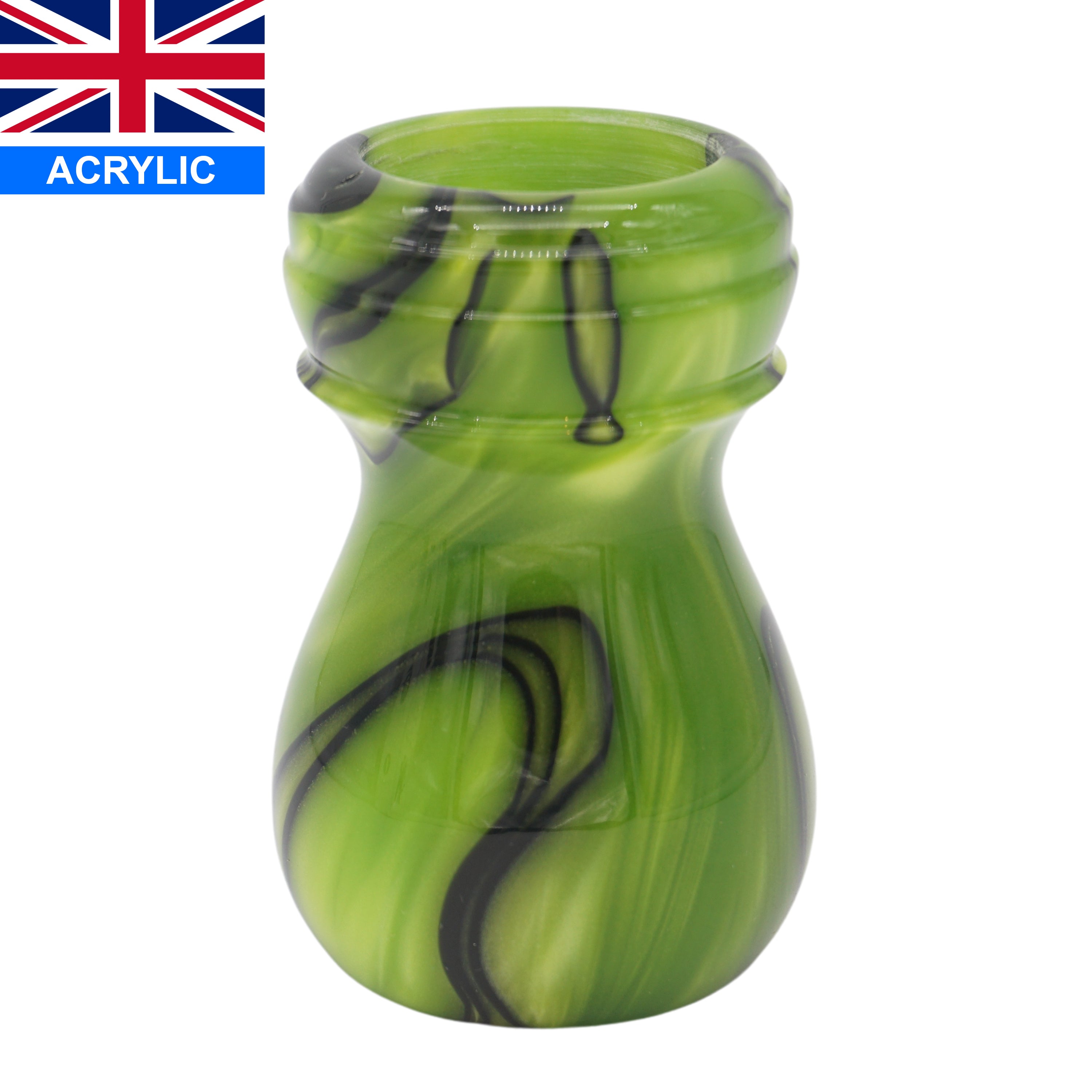 Premium Toxic Green Handcrafted Shaving Brush Handle - Fits 24mm & 26mm Knots - Perfect for Wet Shaving, Grooming Kits & Luxury Bathroom Accessories