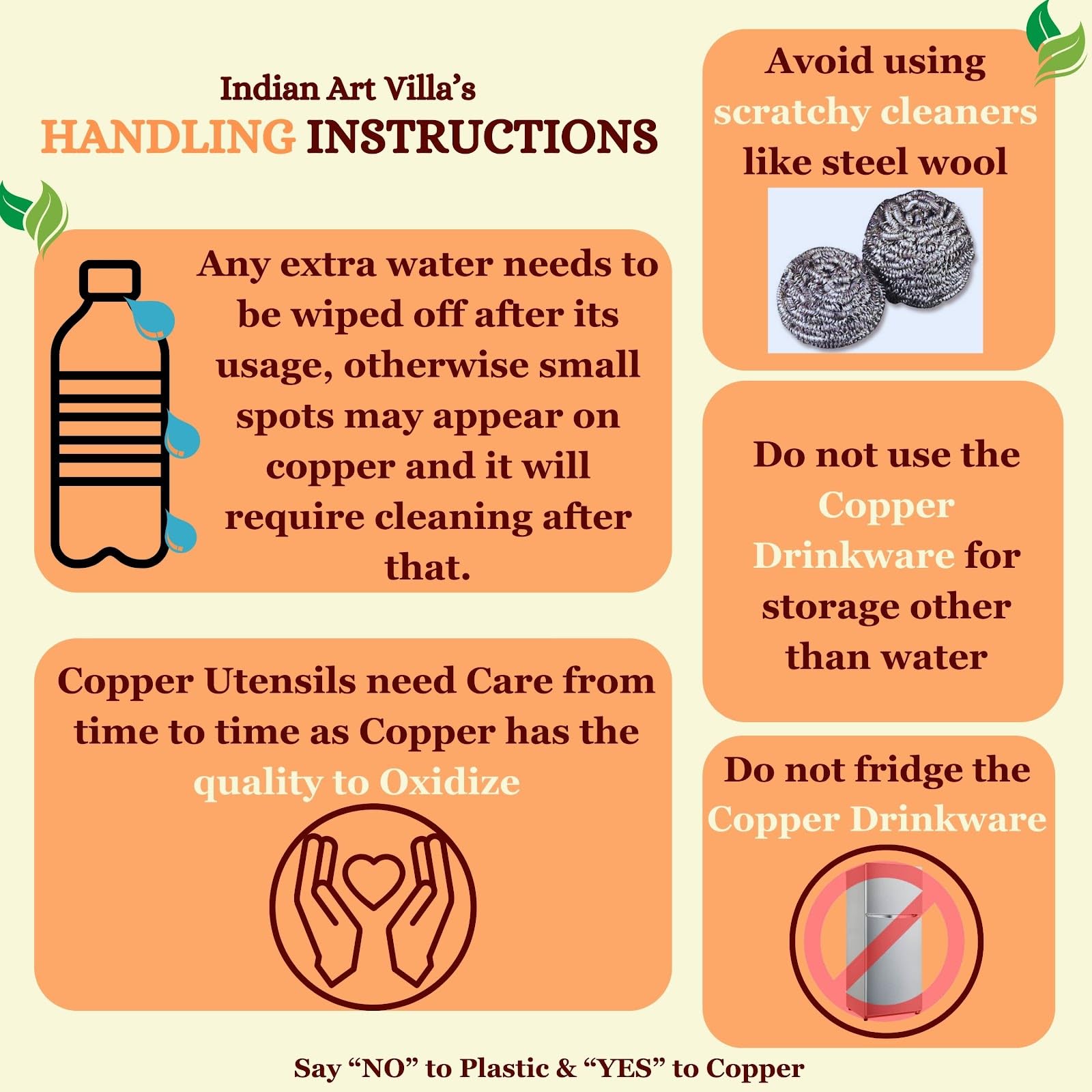 Indian Art Villa Hammered Design Copper Water Pot with Stand - 135 Oz Capacity for Storage & Kitchenware - Perfect for Home, Office, and Ayurvedic Water Purification