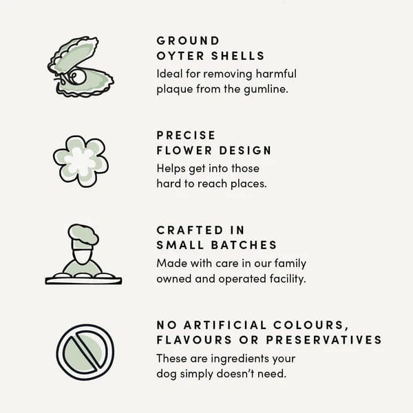 **Crump's Naturals Plaque Busters Bacon Dental Sticks for Dogs – Natural Tartar Control Chews for Small & Large Breeds – Perfect for Teeth Cleaning & Fresh Breath**    *(Use Case: Ideal for daily dental care, reducing plaque buildup, and promoting healthy gums while dogs enjoy a tasty bacon-flavored treat.)*