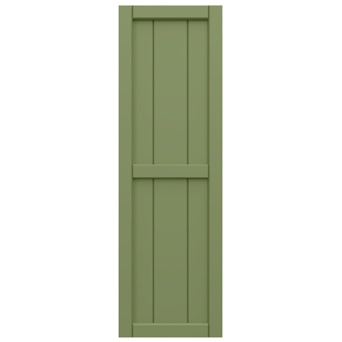 Ekena Millwork TFP101BF16X043MG True Fit PVC Board-n-Batten Shutters - 16.125