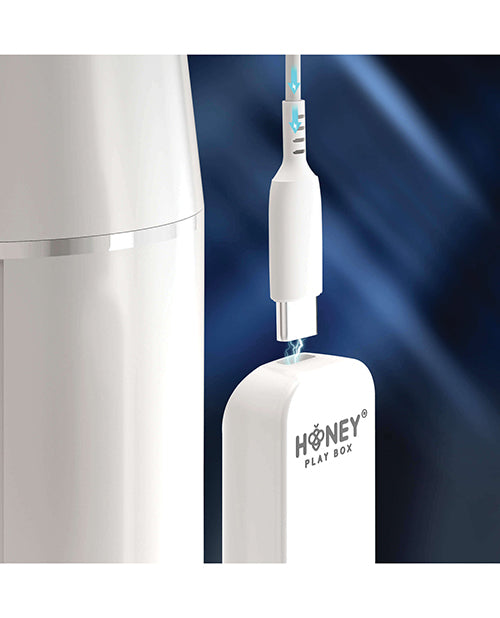 Automatic Rechargeable Male Masturbator - Blanche Thrusting Blowjob Toy for Men, White - Perfect for Solo Pleasure & Discreet Adult Play at Home