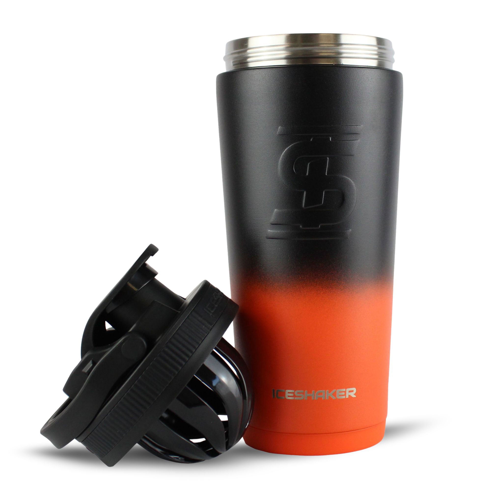 Officially Licensed Cincinnati Bengals 26oz Insulated Tumbler with Lid & Straw - Orange Black Ombre Gradient Design - Perfect for Game Day, Gym & Outdoor Activities