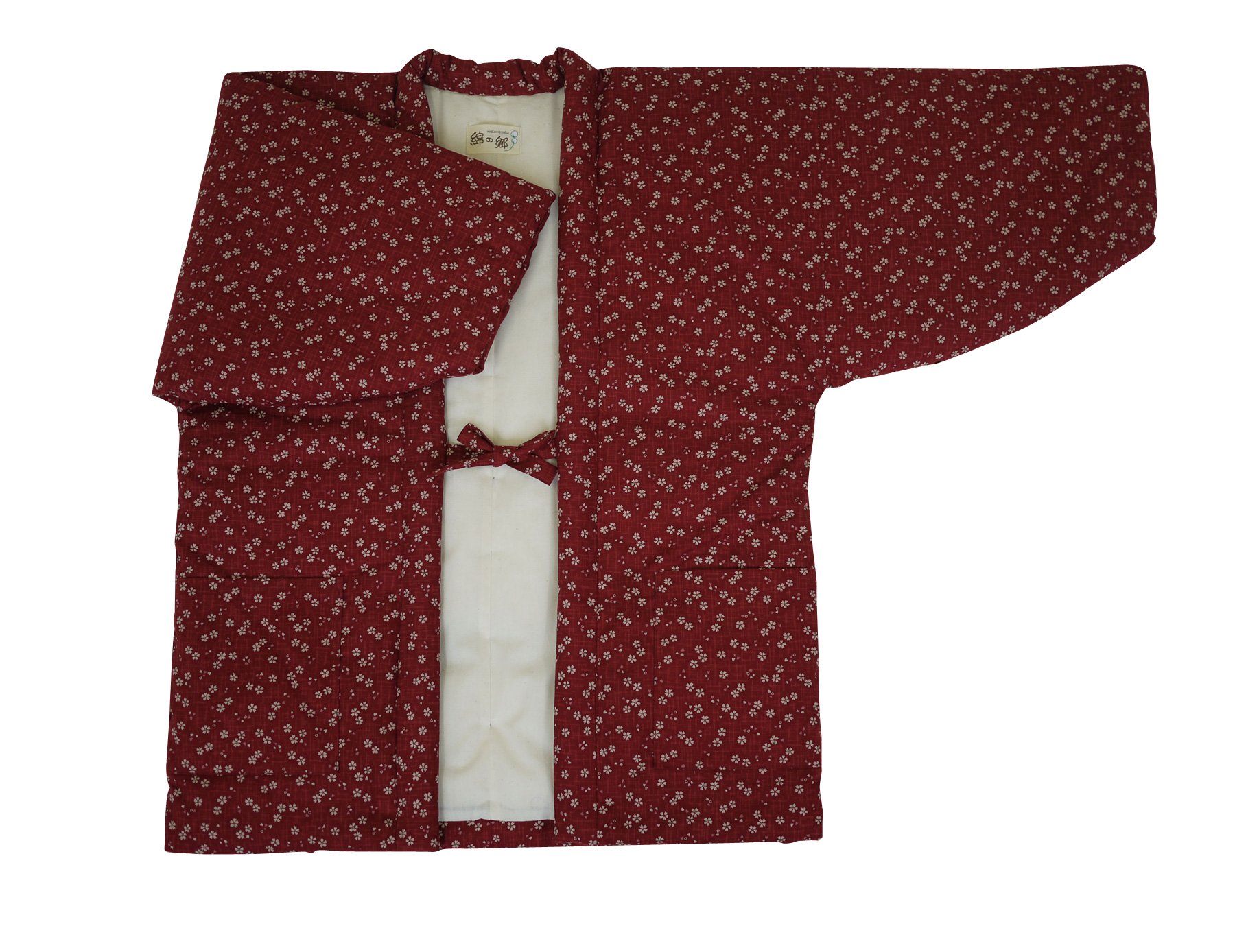 Japanese Sakura Hanten Jacket for Women - Traditional Kimono Style Coat, Size M/L, Imported from Japan - Perfect for Cosplay, Tea Ceremonies & Spring Fashion