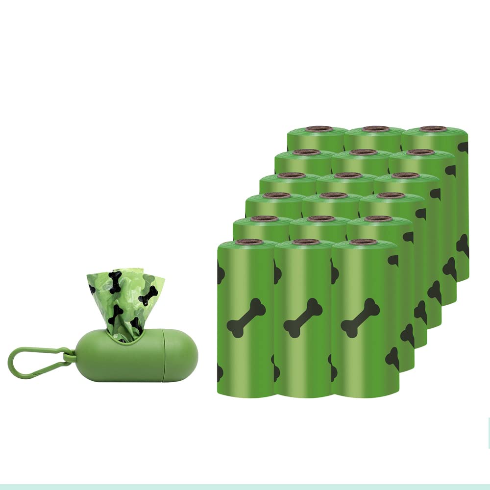 Eco-Friendly Lavender Scented Dog Poop Bags - 270 Count (18 Rolls) | Biodegradable, Leak-Proof & Thick Waste Disposal Bags for Outdoor Dog Walking, Park Visits & Pet Cleanup