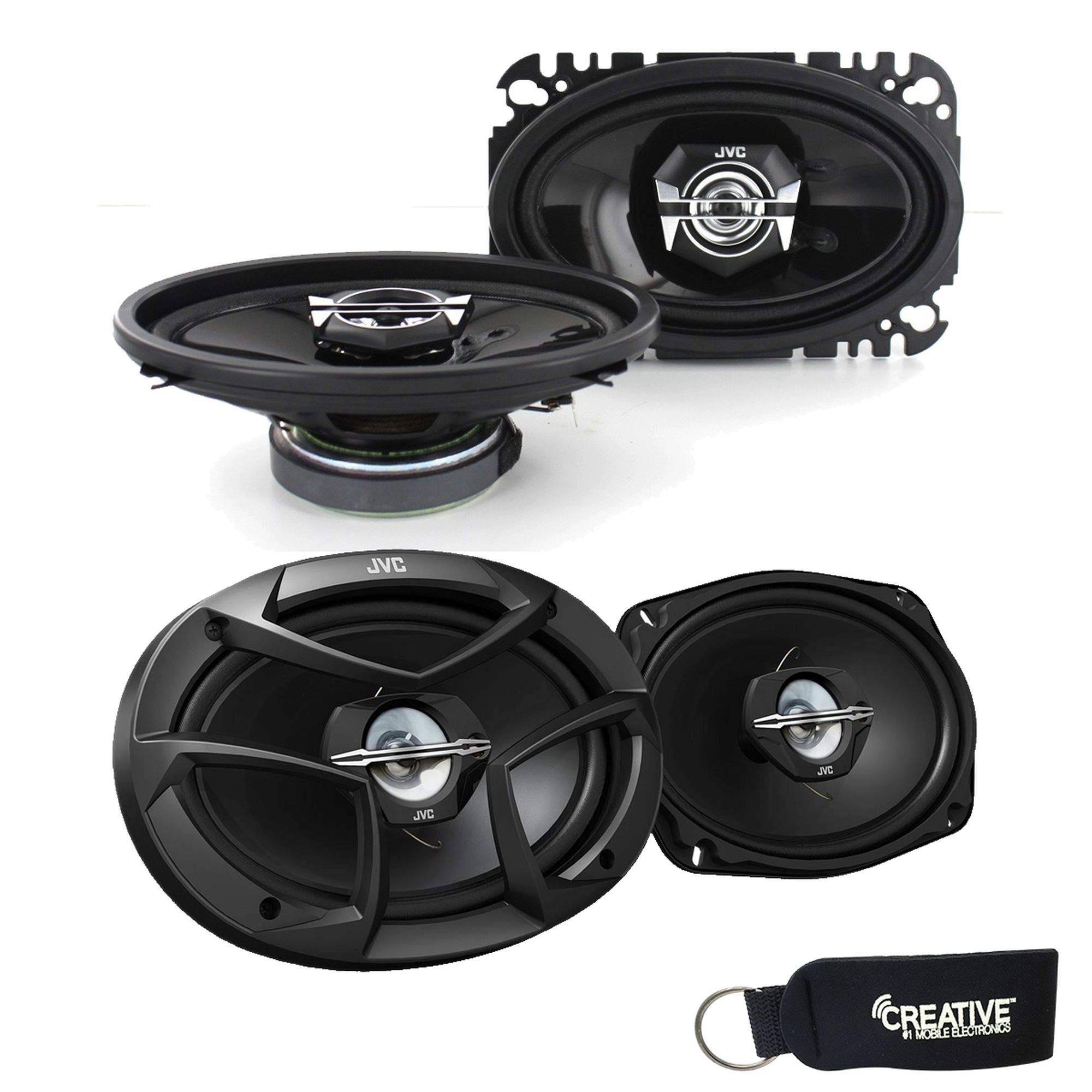 JVC CSV4627 4x6 Inch and CSJ6930 6x9 Inch Car Speakers - Perfect Replacement for 1990s-2000s GM Compact Vehicles | Enhanced Sound for Sedans, Coupes, and Hatchbacks