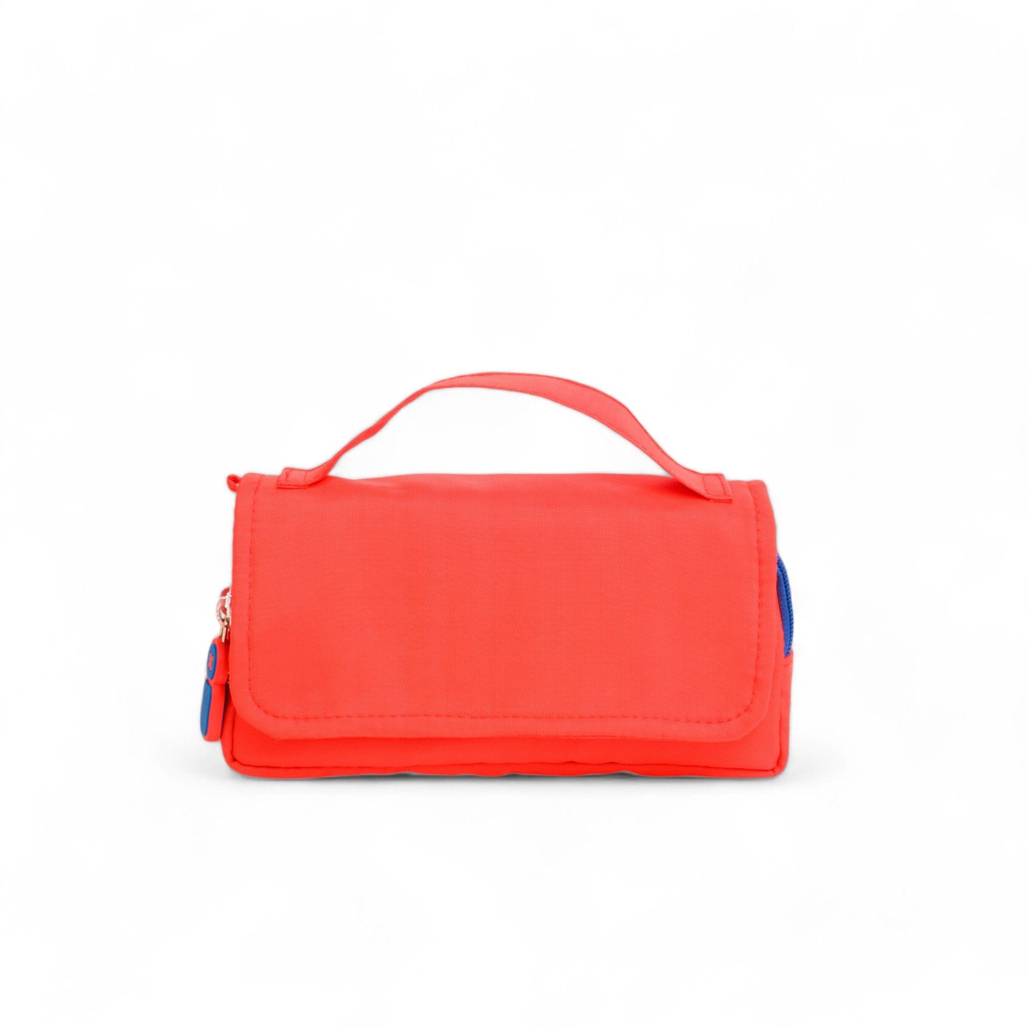 Moji Pencil Case - Durable Zipper Pouch for Pens, Markers & School Supplies (Red) - Perfect for Students, Office & Travel Organization
