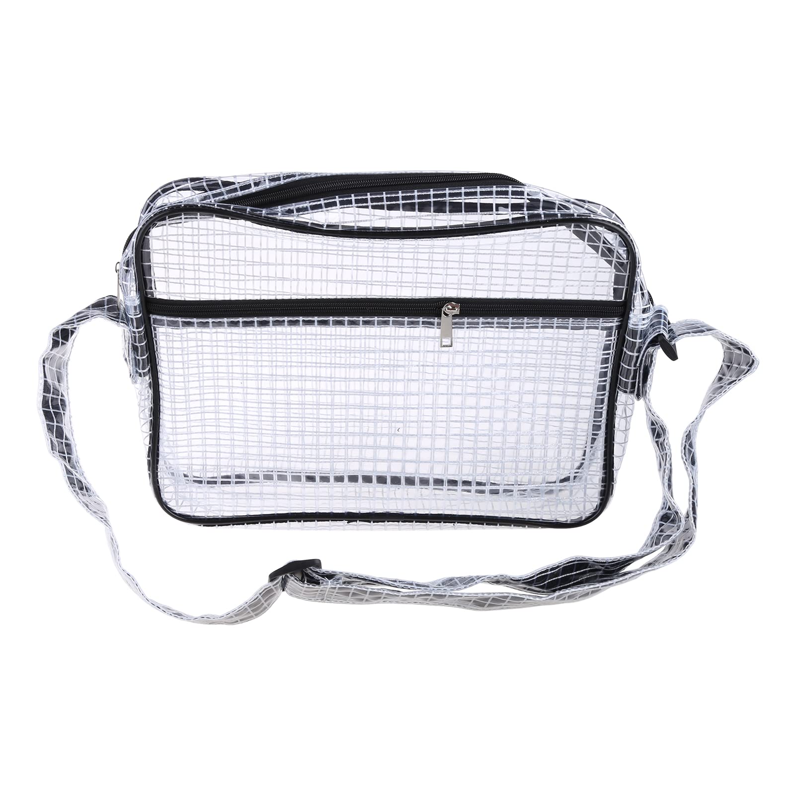 Anti-Static Cleanroom Engineer Bag for Semiconductor & Electronics - Clear PVC Crossbody Messenger Satchel (Silver) | Ideal for ESD-Sensitive Environments, Labs & Manufacturing