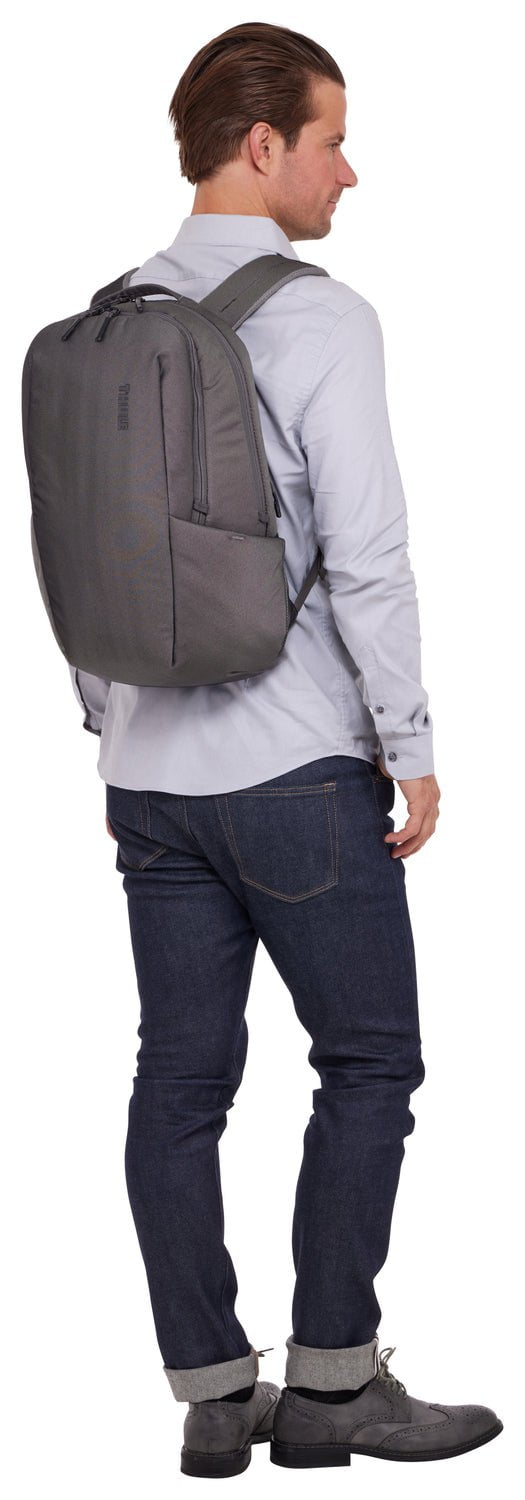 Thule Subterra 2 21L Laptop Backpack for Men & Women - Water-Resistant Travel & Work Commuter Bag - Vetiver Gray - Perfect for Office, College & Business Trips