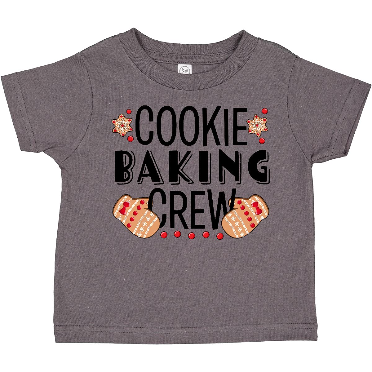 Inktastic Christmas Cookie Baking Crew Toddler T-Shirt with Oven Mitts - Fun Holiday Baking Outfit for Kids & Toddlers