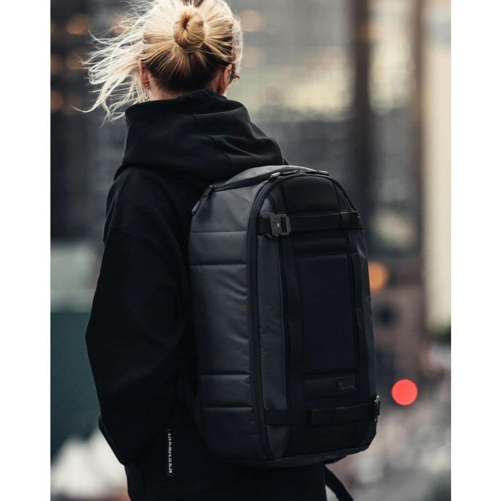 Db Journey Ramverk Durable Travel Backpack 21L - Waterproof Laptop Backpack with USB Charging Port & Roller Bag Hook System - Perfect for Business Travel, Commuting & Weekend Getaways (Blackout)