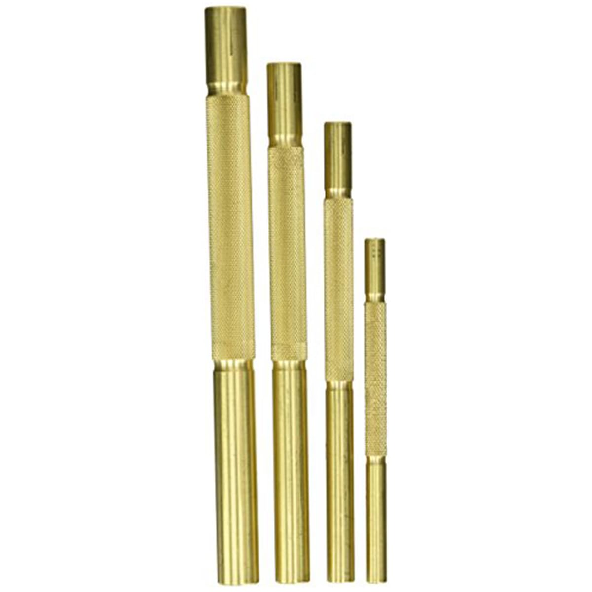 K Tool International 4-Piece Brass Punch Set with Vinyl Pouch - Perfect for Automotive, Metalworking & DIY Projects