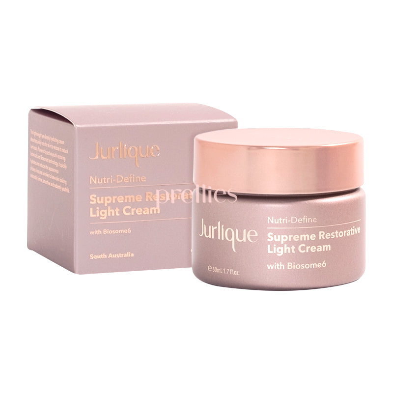 Jurlique Nutri Define Supreme Restorative Light Cream 50ml - Hydrating Anti-Aging Face Moisturizer for Dry Skin | Perfect for Daily Skincare Routine & Nighttime Use