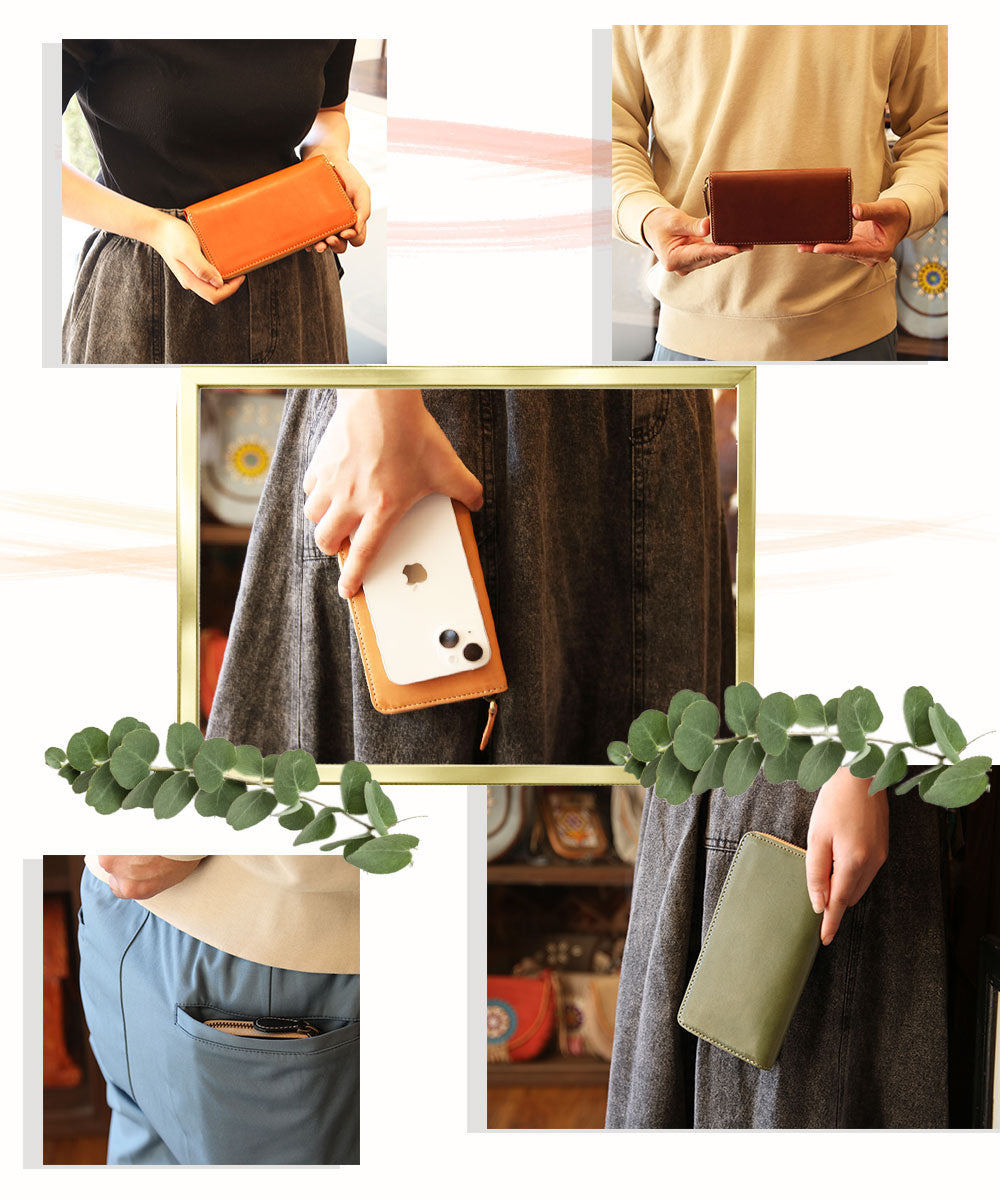 Premium Tochigi Leather Slim Long Wallet - Handcrafted in Japan - Perfect for Everyday Use, Travel & Business