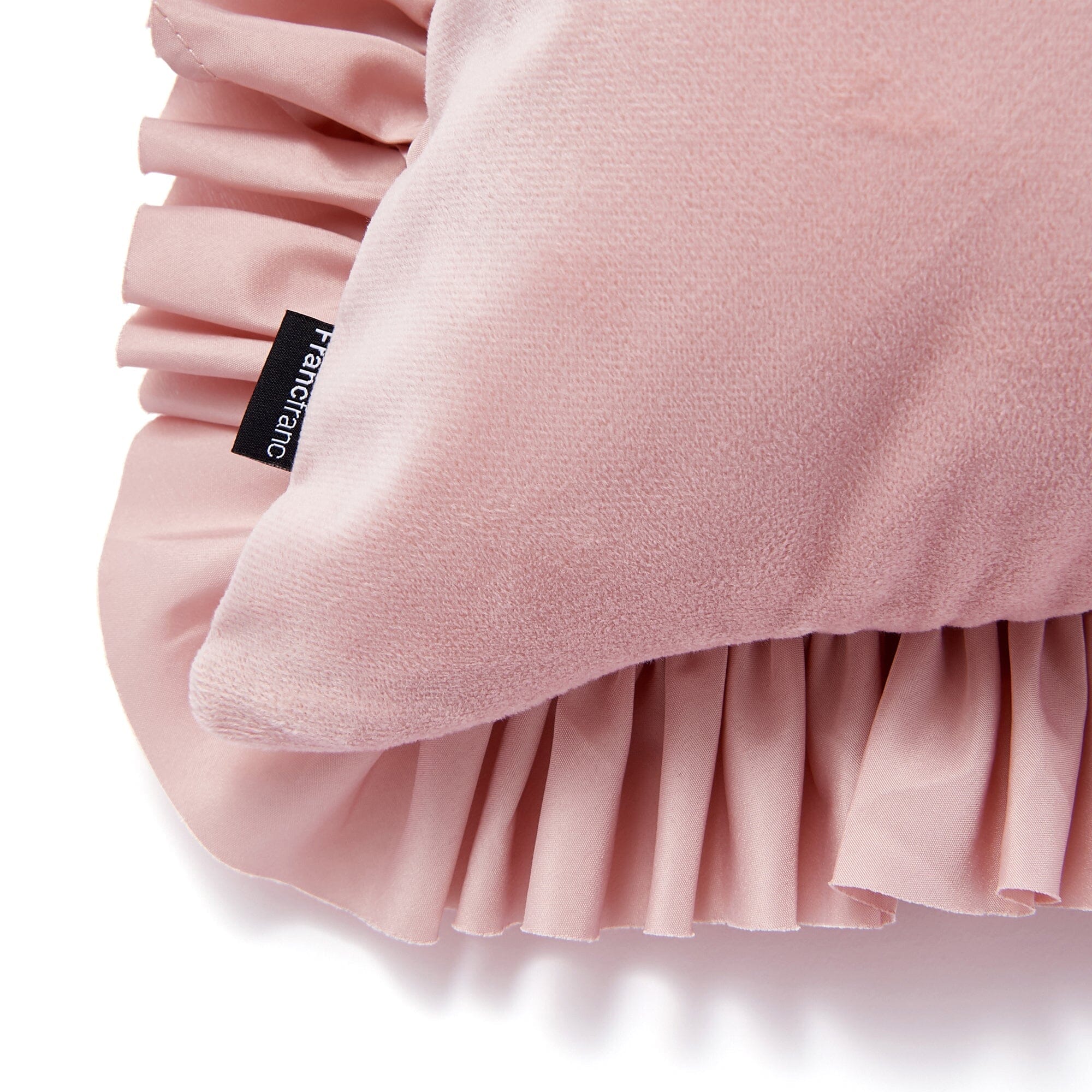 Frill Applique Cushion Cover 18x18 Inches Pink - Elegant Home Decor for Living Room, Bedroom, or Sofa