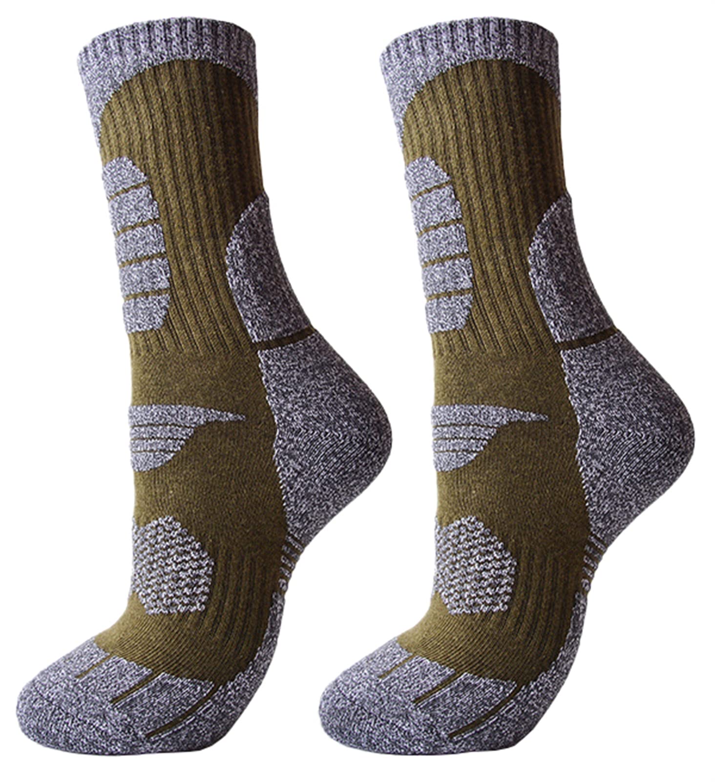 Icegrey 3 Pairs Moisture-Wicking Cushioned Hiking Socks for Men & Women - Breathable Outdoor Crew Socks for Walking, Trekking & Camping Adventures