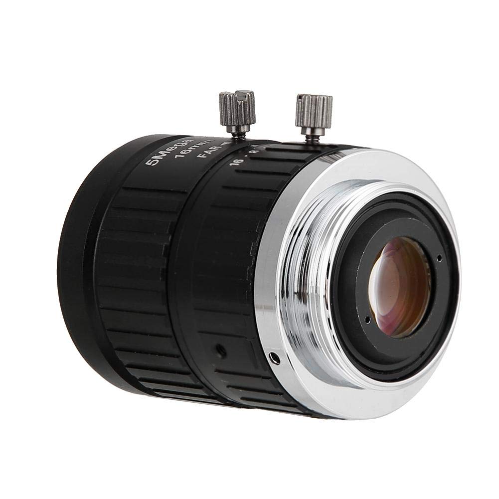 16mm 5MP Varifocal C-Mount Lens for Industrial Surveillance Cameras - High-Quality Manual Focus CCTV Lens for Security Systems, Machine Vision & Factory Automation