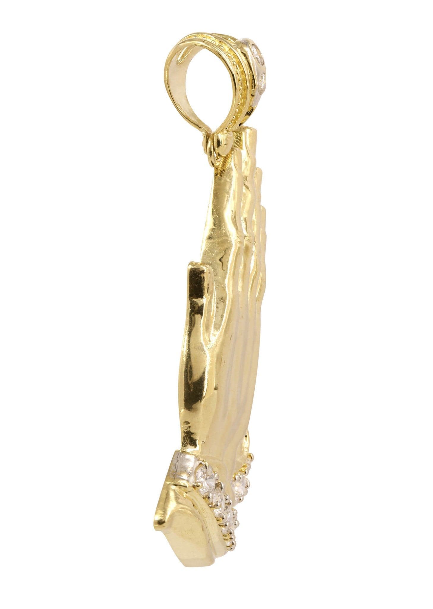 10K Gold Praying Hands Pendant Necklace - 16.2 Grams Religious Jewelry for Women & Men - Perfect for Prayer, Gifts & Special Occasions