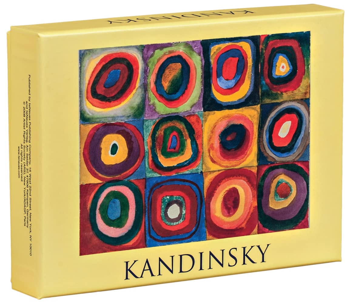 Kandinsky Notecard Box - 20 Full Color Art Notecards & Envelopes Set with Glossy Keepsake Box | Premium Stationery for Thank You Cards, Wedding Invitations, Birthday Greetings & Artistic Correspondence