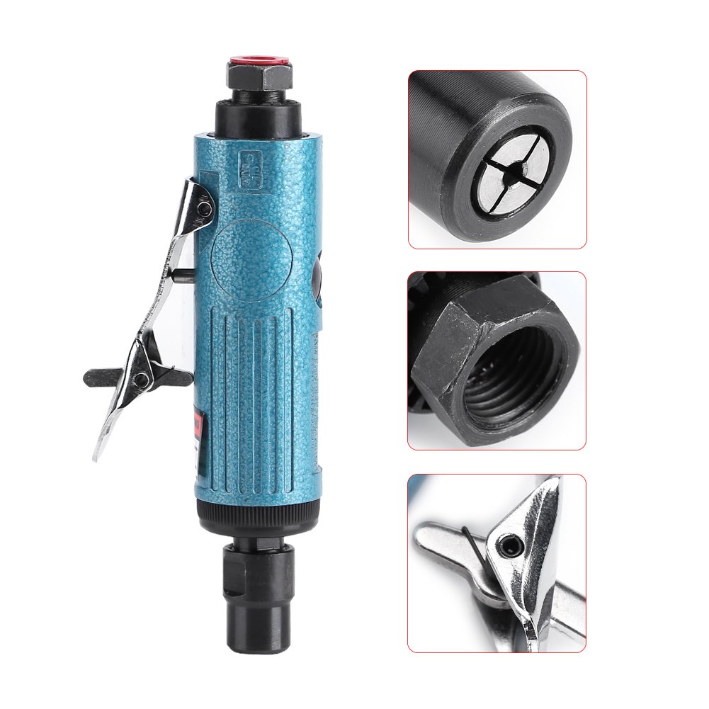 1/4 Inch Air Die Grinder - 23000 RPM High Speed Pneumatic Angle Grinder for Cutting, Polishing & Grinding | Perfect for Metal, Wood, Glass & Stone | Ideal for DIY Projects, Auto Repair & Metalworking