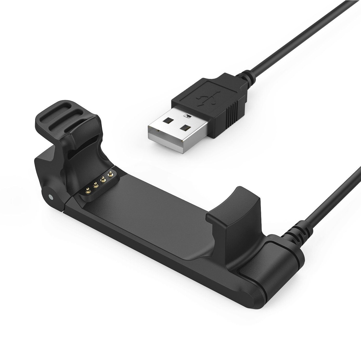 MoKo USB Charger Dock for Garmin Forerunner 220 - Black Sync Charge Cradle with 1M Cable | Perfect for Charging & Data Transfer of Your Forerunner 220 Smartwatch at Home, Office or Travel
