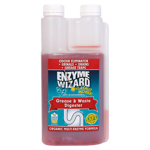 Enzyme Wizard Grease & Waste Digester - Organic Drain Cleaner for Kitchen Sink, Shower & Septic System | Fast-Acting, Eco-Friendly Drain Maintenance Solution