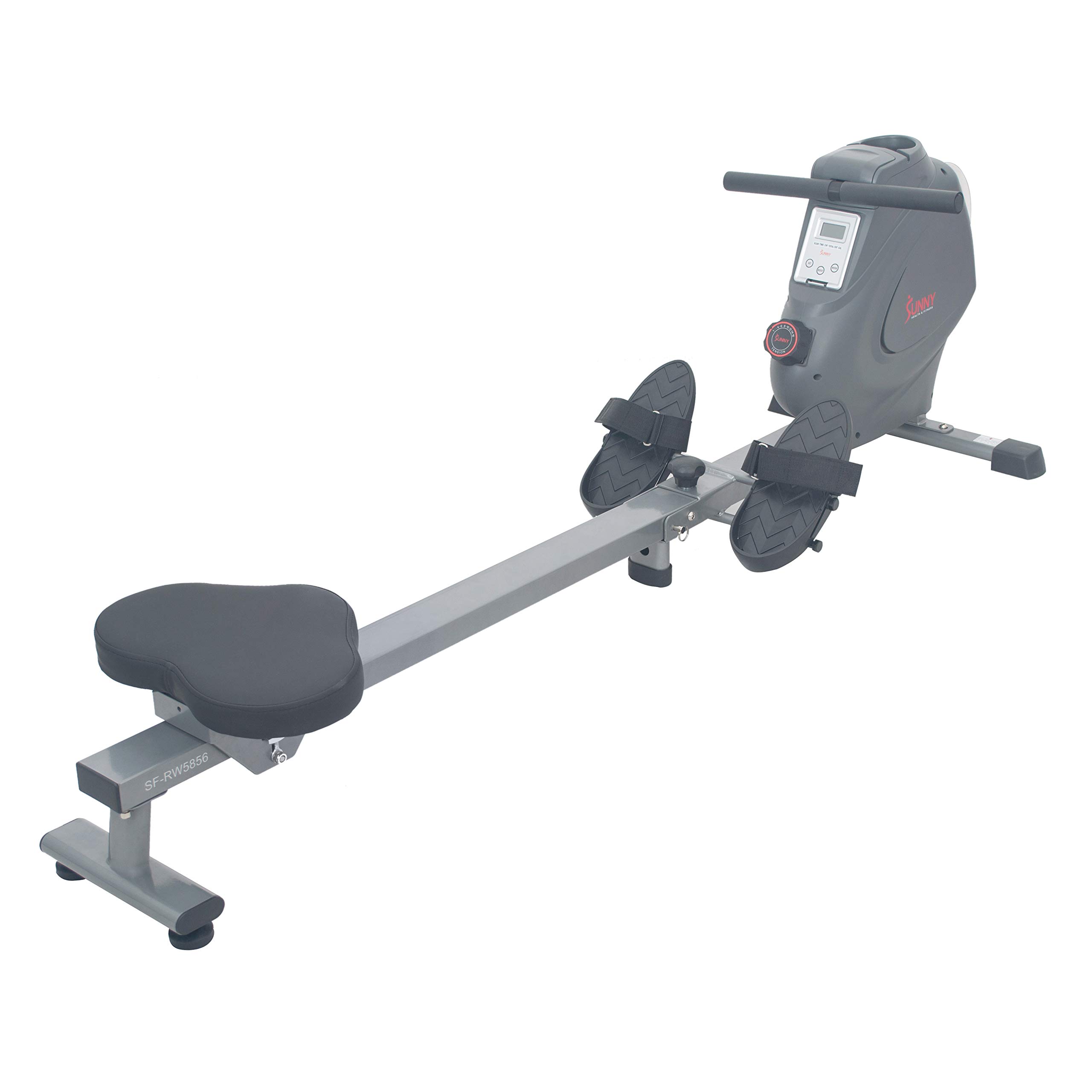 Sunny Health & Fitness Dynamic Air Rowing Machine with LCD Monitor - Full Body Workout Equipment for Home Gym, Cardio Training & Weight Loss | Perfect for Small Spaces & Apartment Fitness