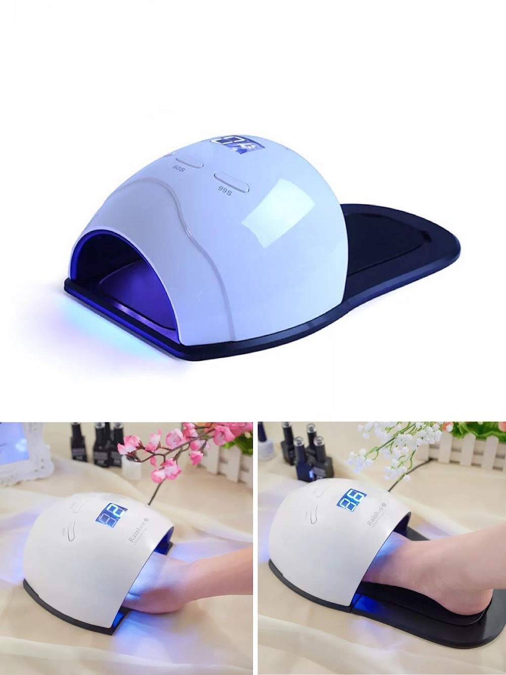 Oukaide 48W UV/LED Nail Lamp - 2 in 1 Professional Nail Dryer for Gel Polish Curing | Fast Drying for Finger & Toe Nails | Portable Design for Home & Salon Use | Perfect for Manicures, Pedicures & DIY Nail Art