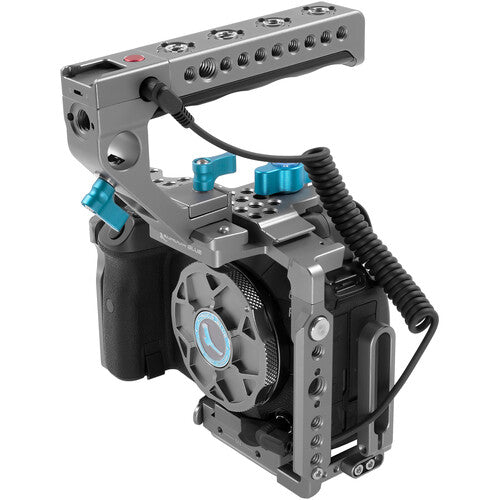 Kondor Blue Full Cage with Top Handle for Canon R5 R6 R - Space Gray Camera Rig for Professional Videography & Photography - Perfect for Vlogging, Filmmaking, and Studio Shoots