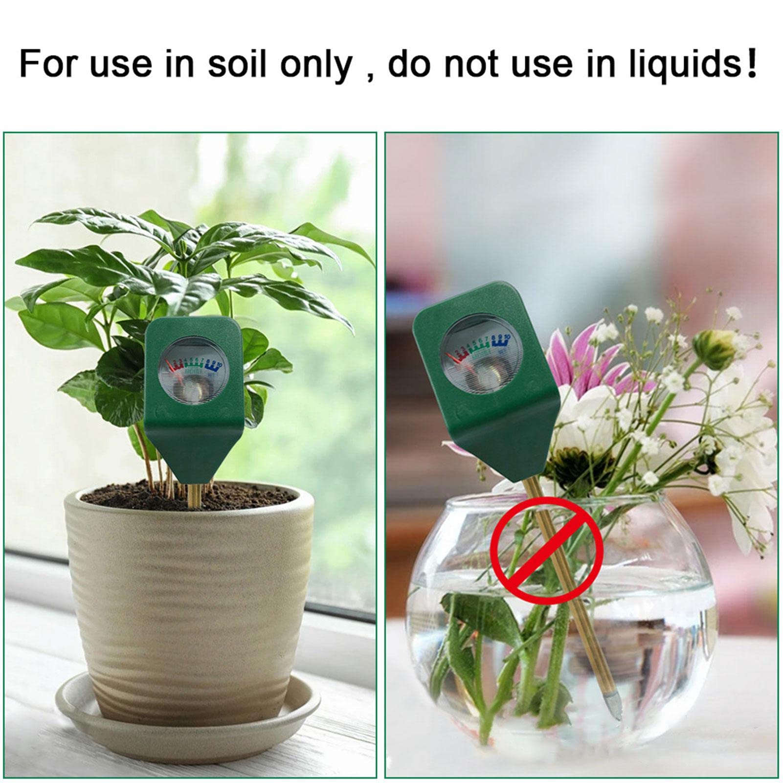 **3-in-1 Soil pH & Moisture Meter - Digital Plant Water Tester for Indoor & Outdoor Plants - Accurate Gardening Tool for Lawn, Garden, Flowers, Vegetables - Perfect for Home, Greenhouse & Farm Use**