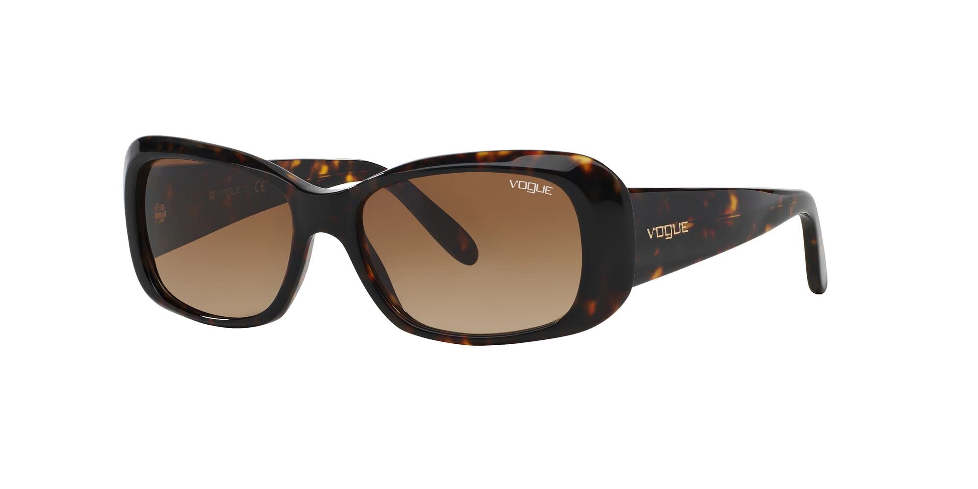 Vogue Eyewear VO2606S Women's Fashion Sunglasses - Havana/Brown Gradient Lens, 55mm - Stylish UV Protection for Outdoor Activities, Beach & Driving