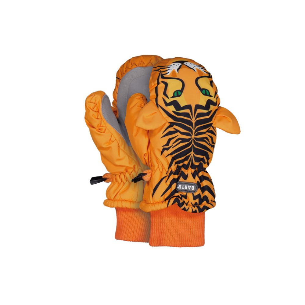 Barts Kids Ski Mittens - Warm Waterproof Winter Gloves for Boys & Girls - Tiger Print Design for Outdoor Snow Sports & Play