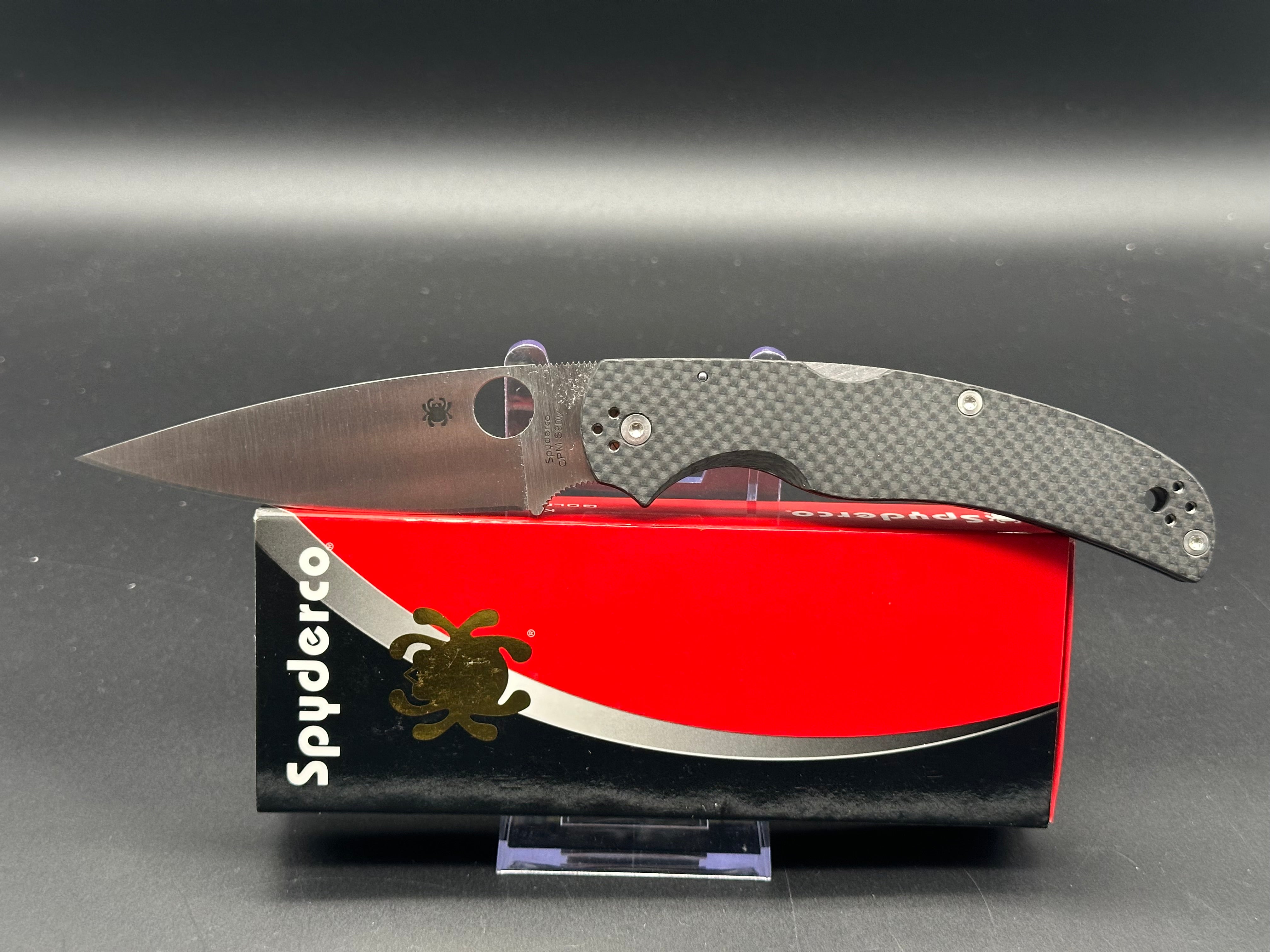 Spyderco Native Chief Lockback Knife - Carbon Fiber Handle, 4.08