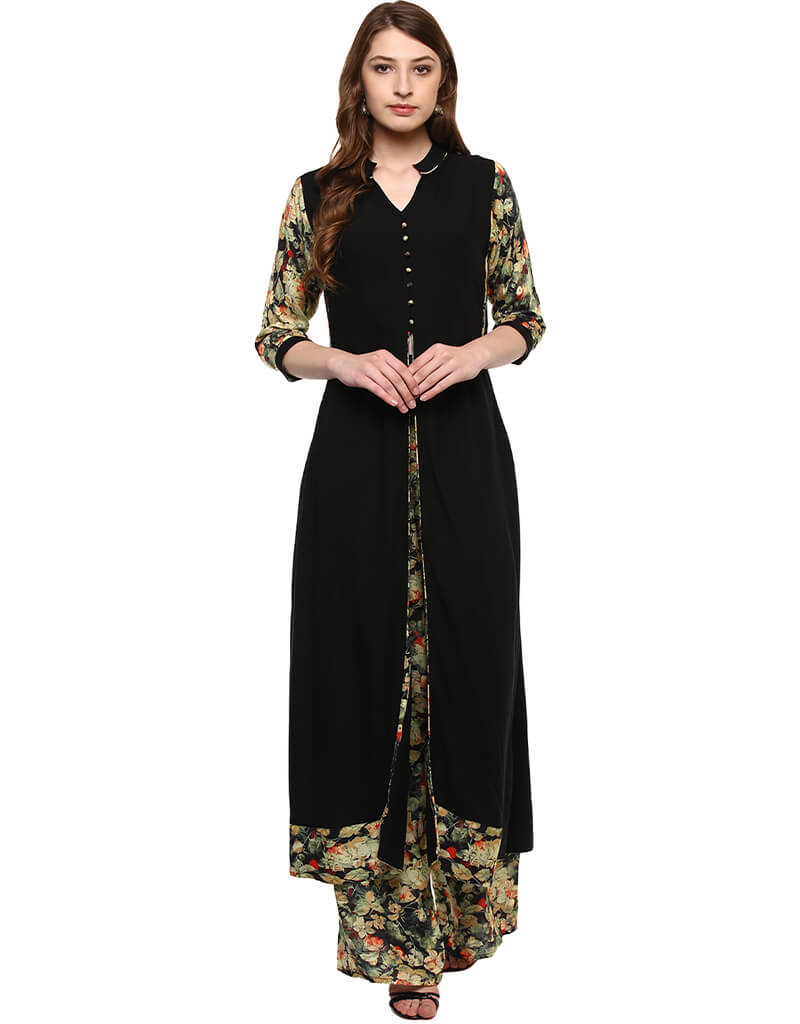 Black Rayon Palazzo Pants for Women - Comfortable Wide Leg Straight Trousers for Casual, Office & Travel Wear