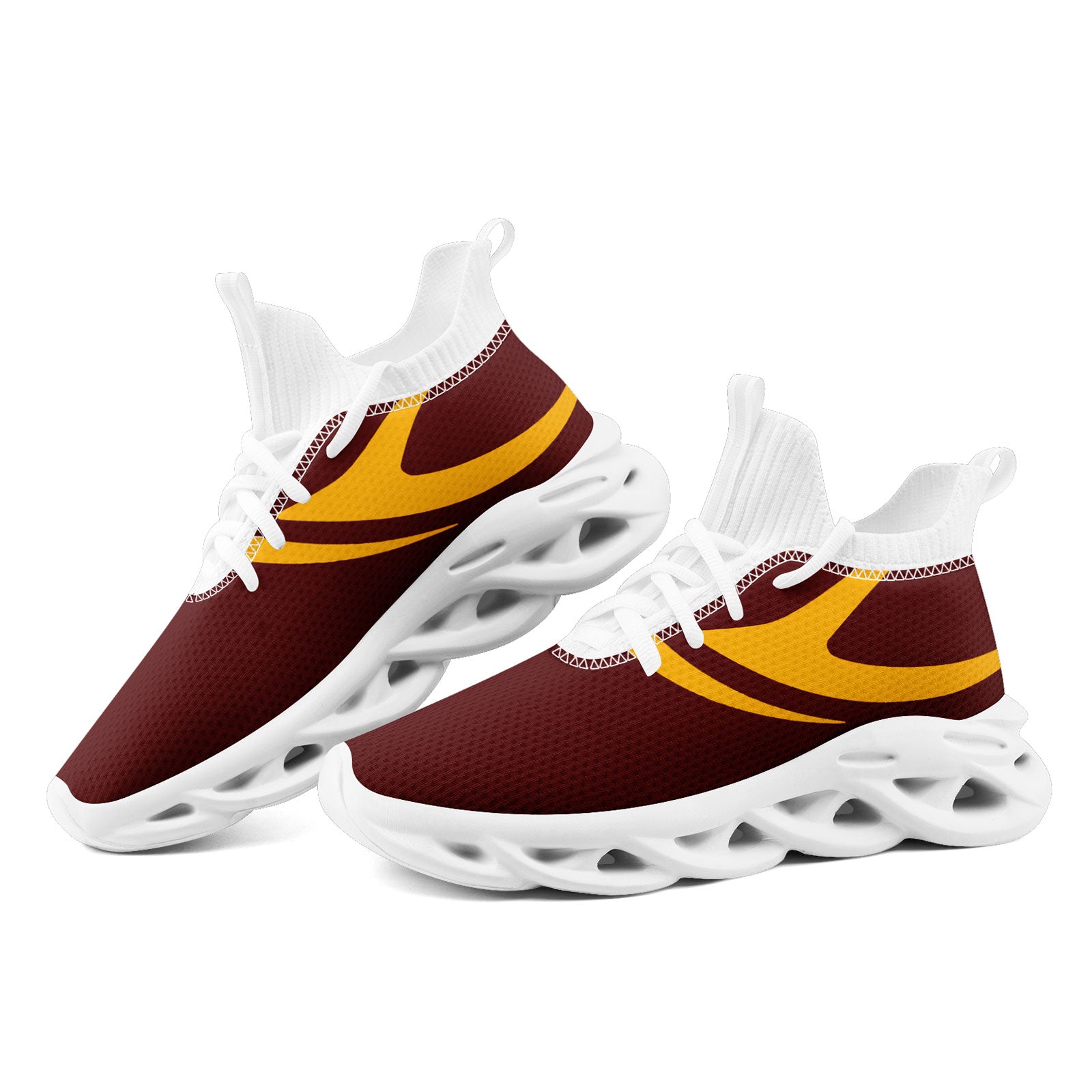 Custom Crimson Washington Maxsoul Personalized Sneakers - Breathable Comfort Shoes for Men & Women | Perfect for Running, Gym Workouts & Casual Wear (Model: FN030 D025004 Size 29)