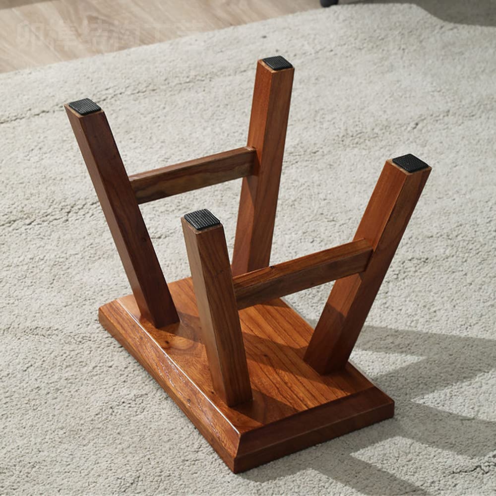 12 Inch Wooden Step Stool for Kids & Adults - Multi-Purpose Curved Top Stool for Dancing, Seating & Plant Stand - Perfect for Home, Nursery & Dance Practice