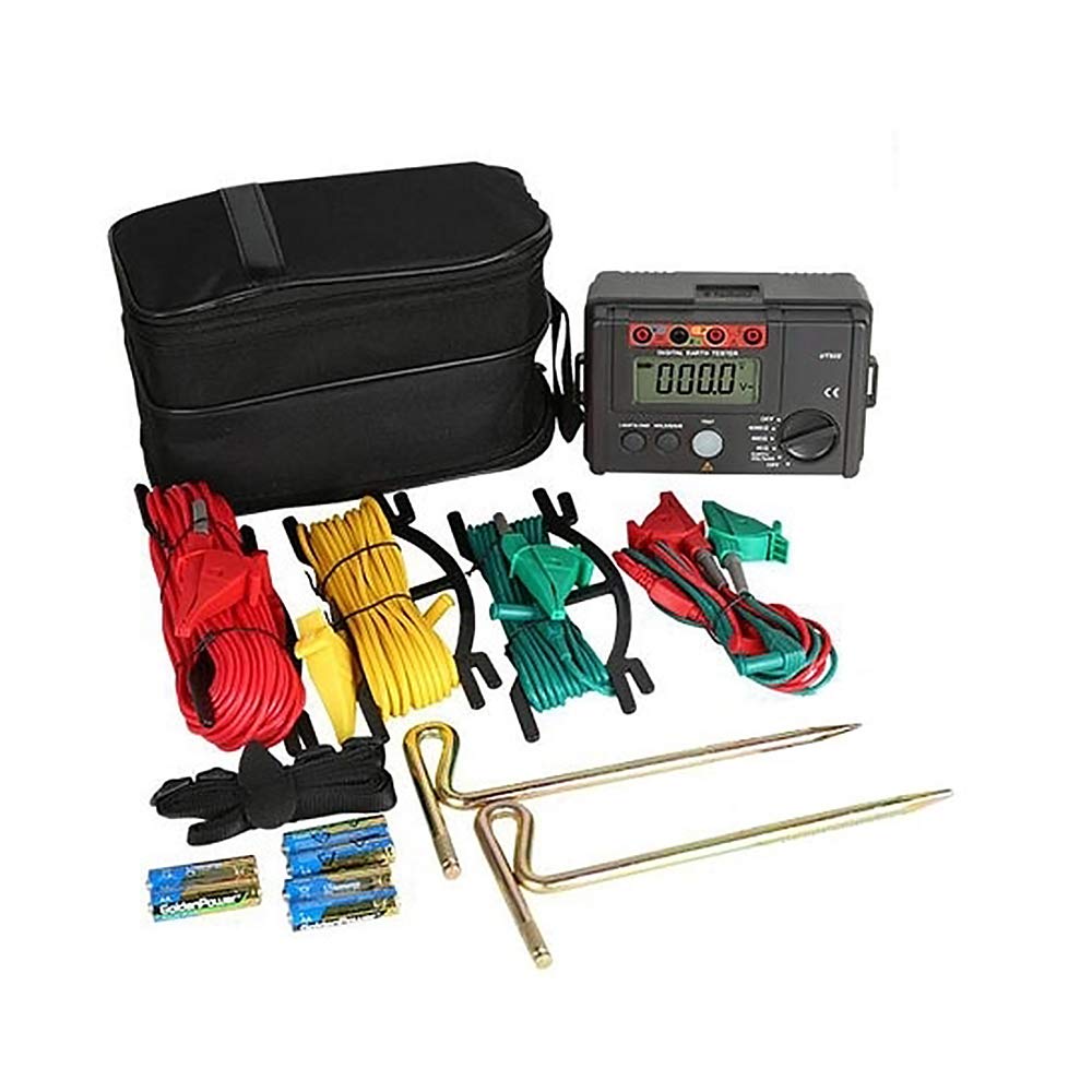 ATO Digital Ground Resistance Tester 0-2000Ω/4000Ω - Portable Earth Resistance Meter for Electrical Safety Testing | Perfect for Industrial, Home & Outdoor Electrical Maintenance
